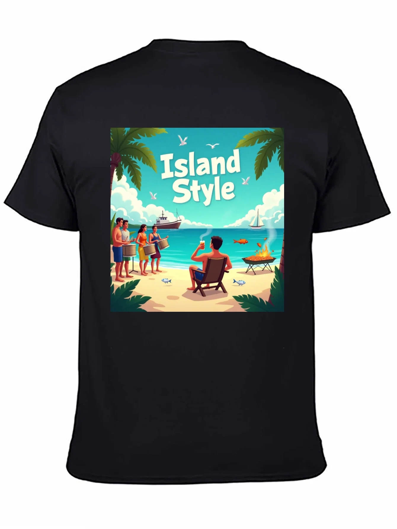 Rebbecca Island Style Graphic T-Shirt - Vacation Vibes
