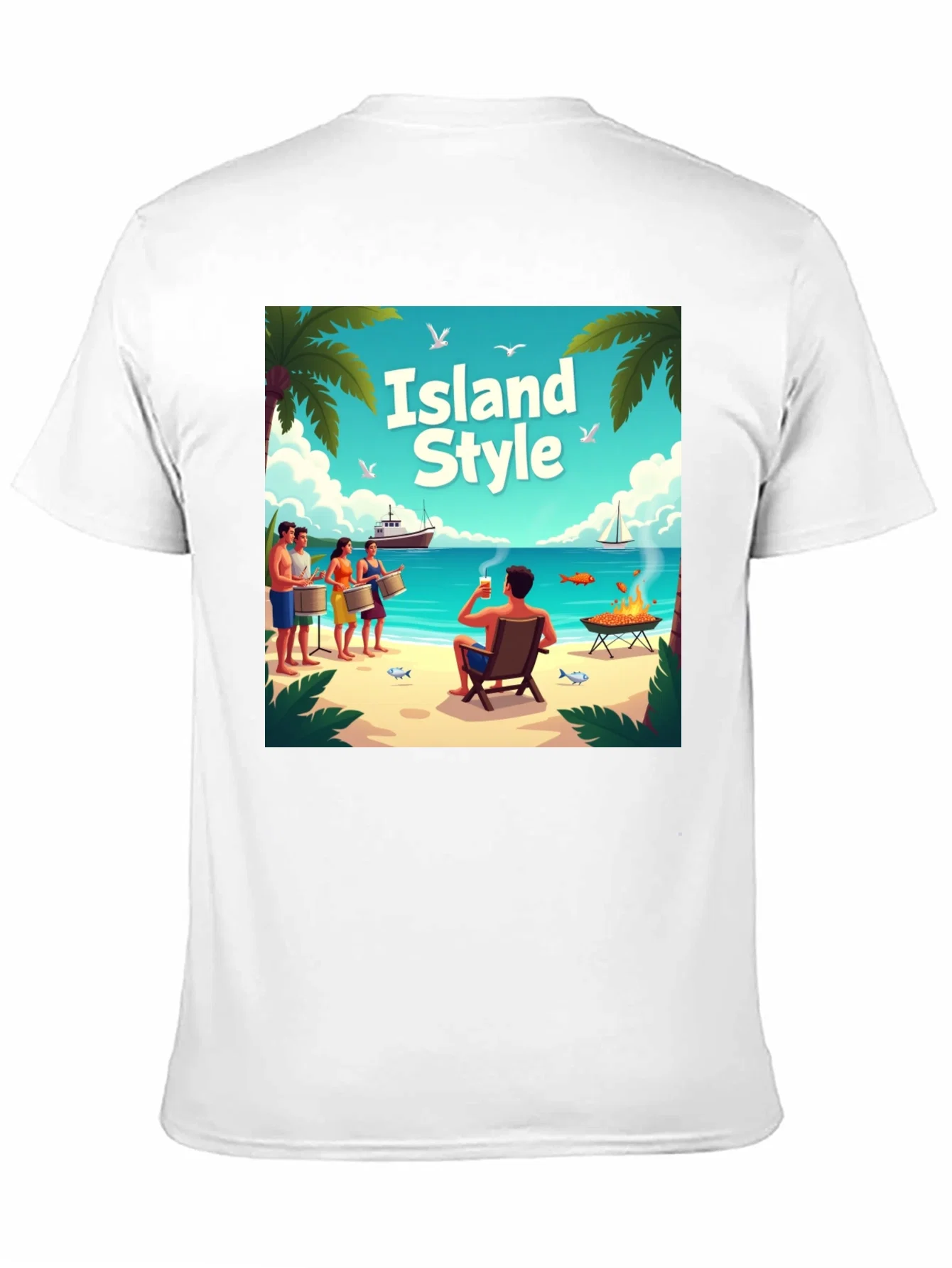 Rebbecca Island Style Graphic T-Shirt - Vacation Vibes