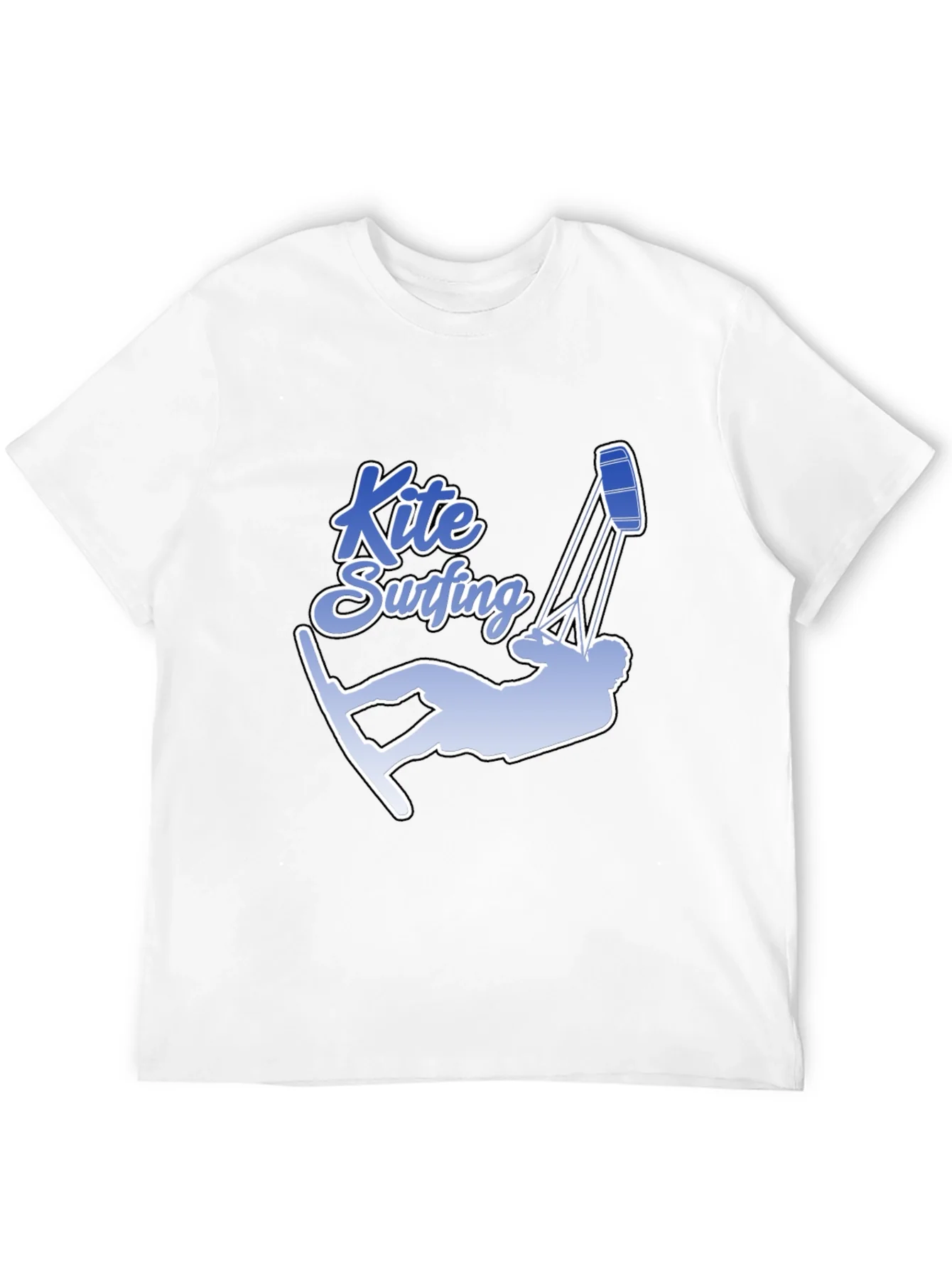 Rebbecca Kite Surfing Graphic Tee - Black Cotton T-Shirt