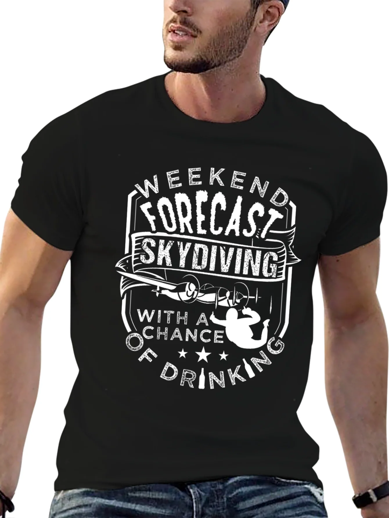 Rebbecca Weekend Forecast Skydiving T-Shirt
