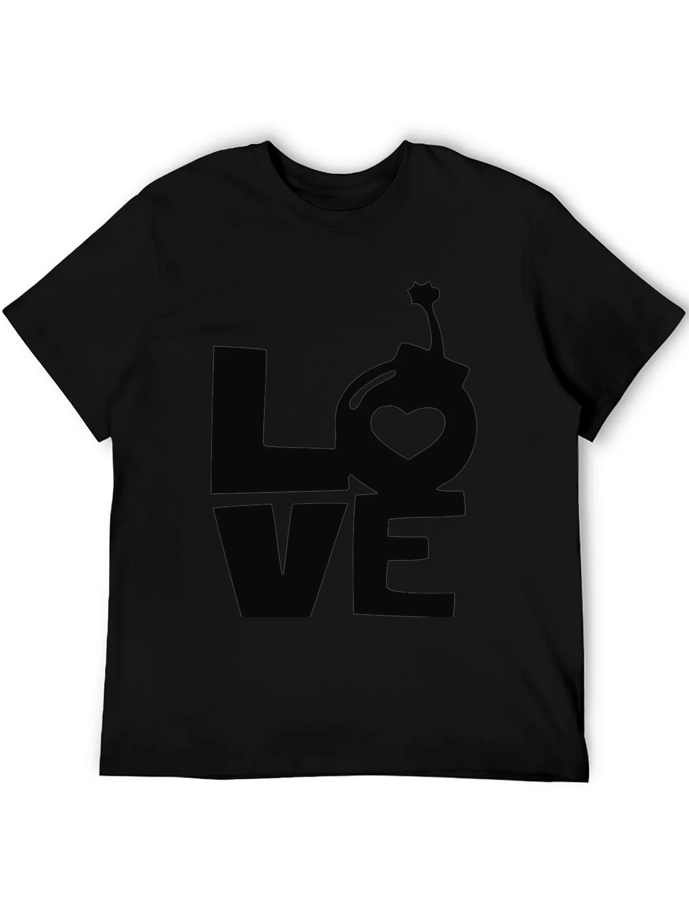 Camiseta Negra LOVE Bomba Coraz¨®n