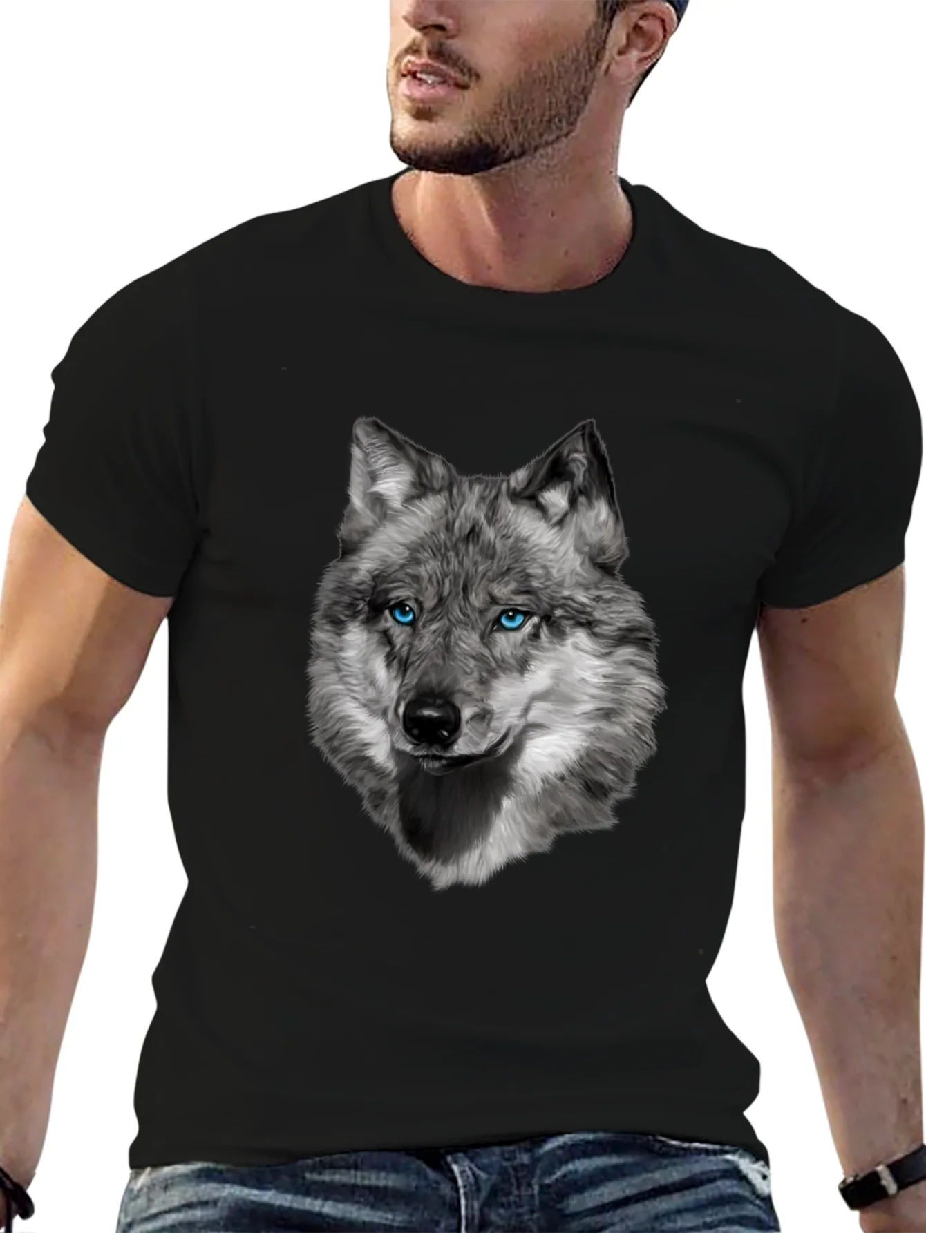 Rebbecca Wolf Graphic Tee - Cool Animal Print Shirt
