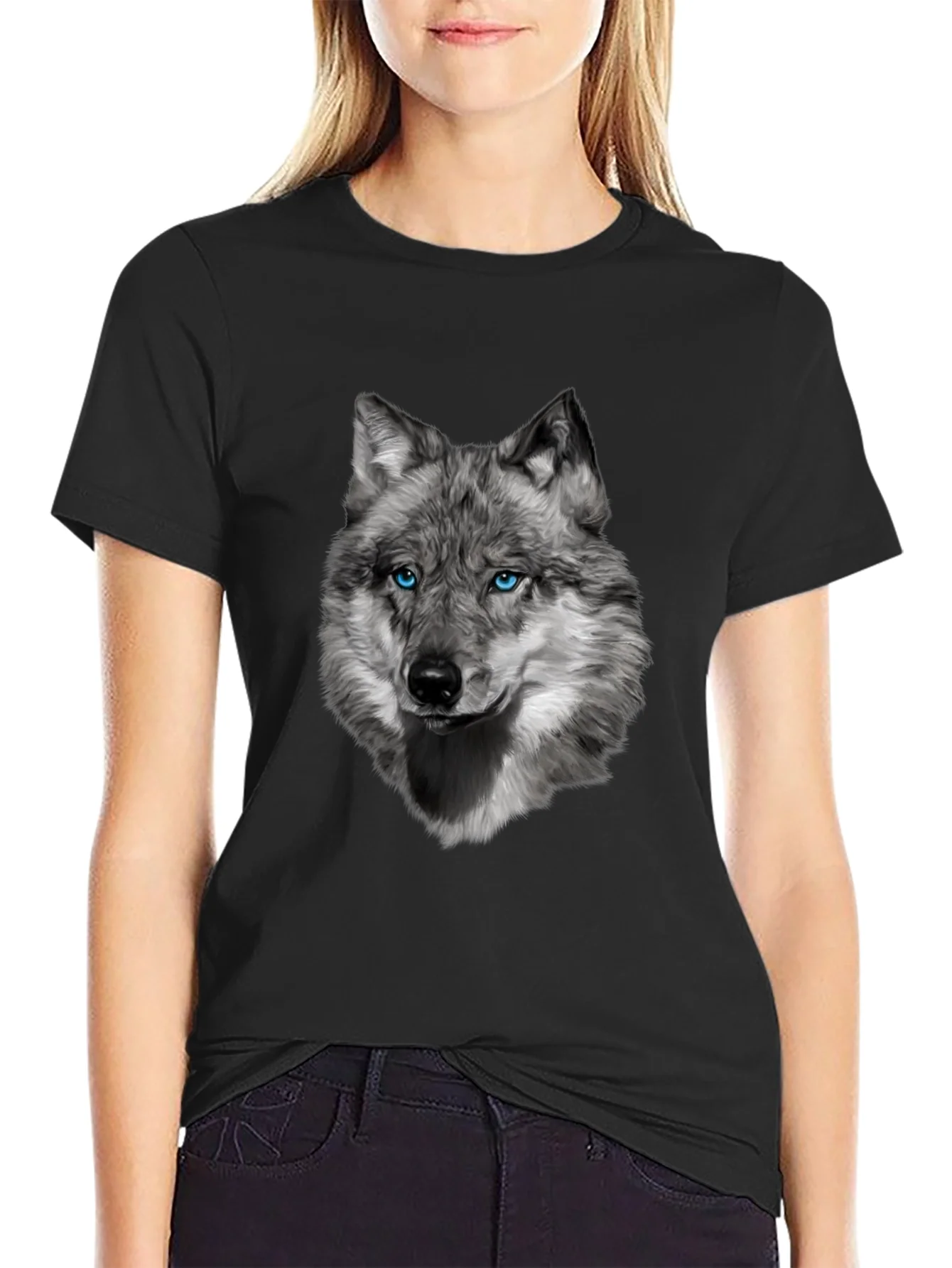Rebbecca Wolf Graphic Tee - Cool Animal Print Shirt