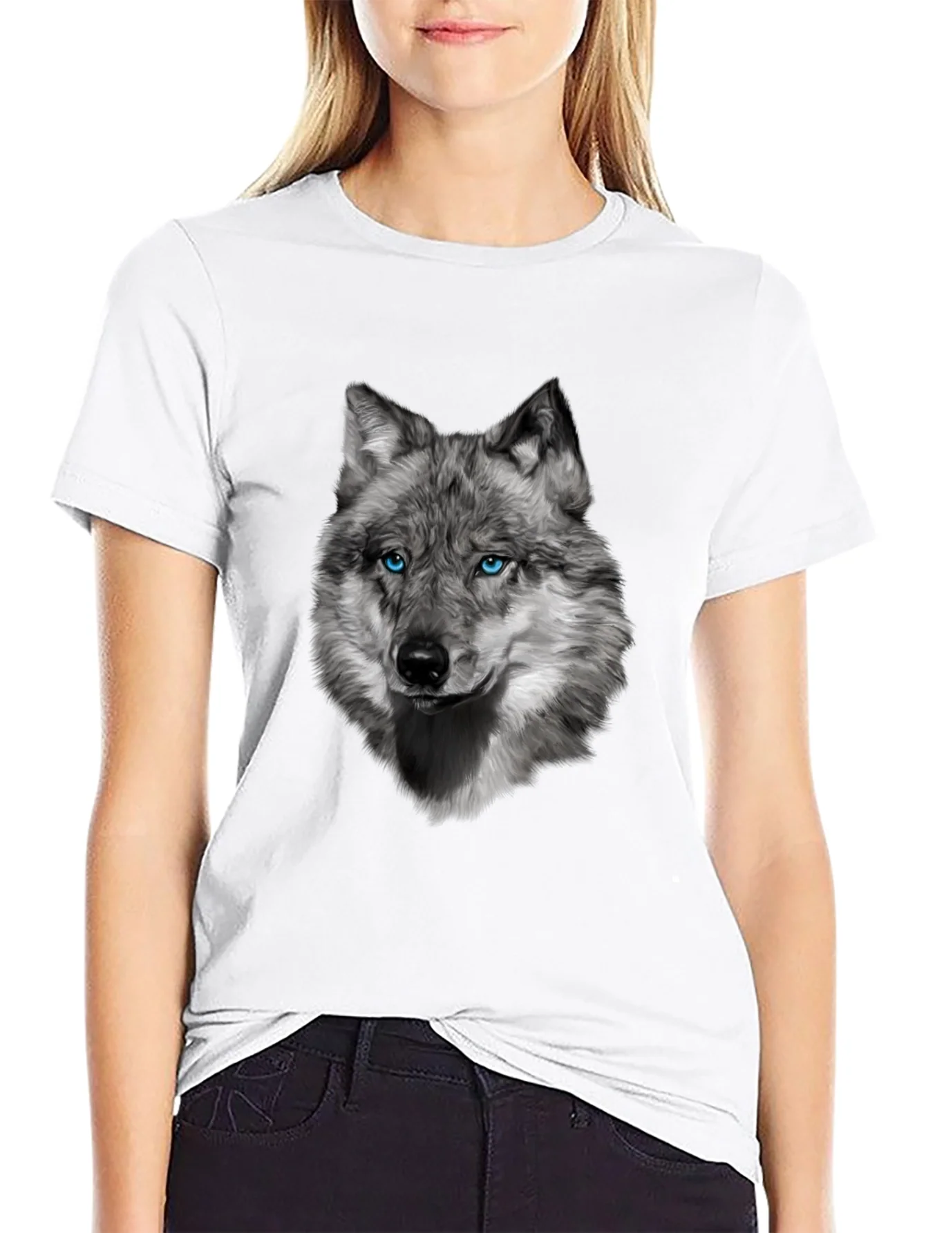 Rebbecca Wolf Graphic Tee - Cool Animal Print Shirt