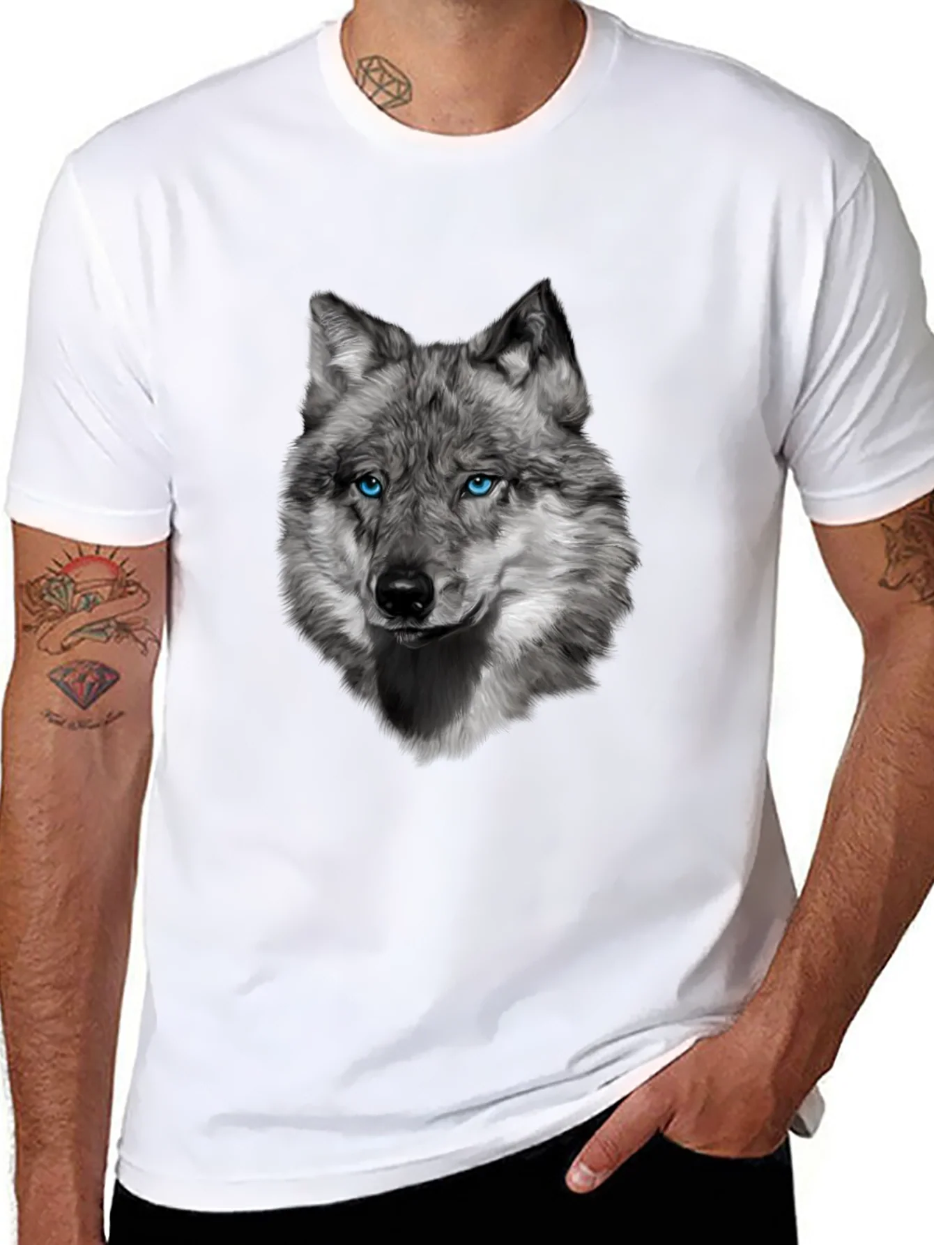 Rebbecca Wolf Graphic Tee - Cool Animal Print Shirt