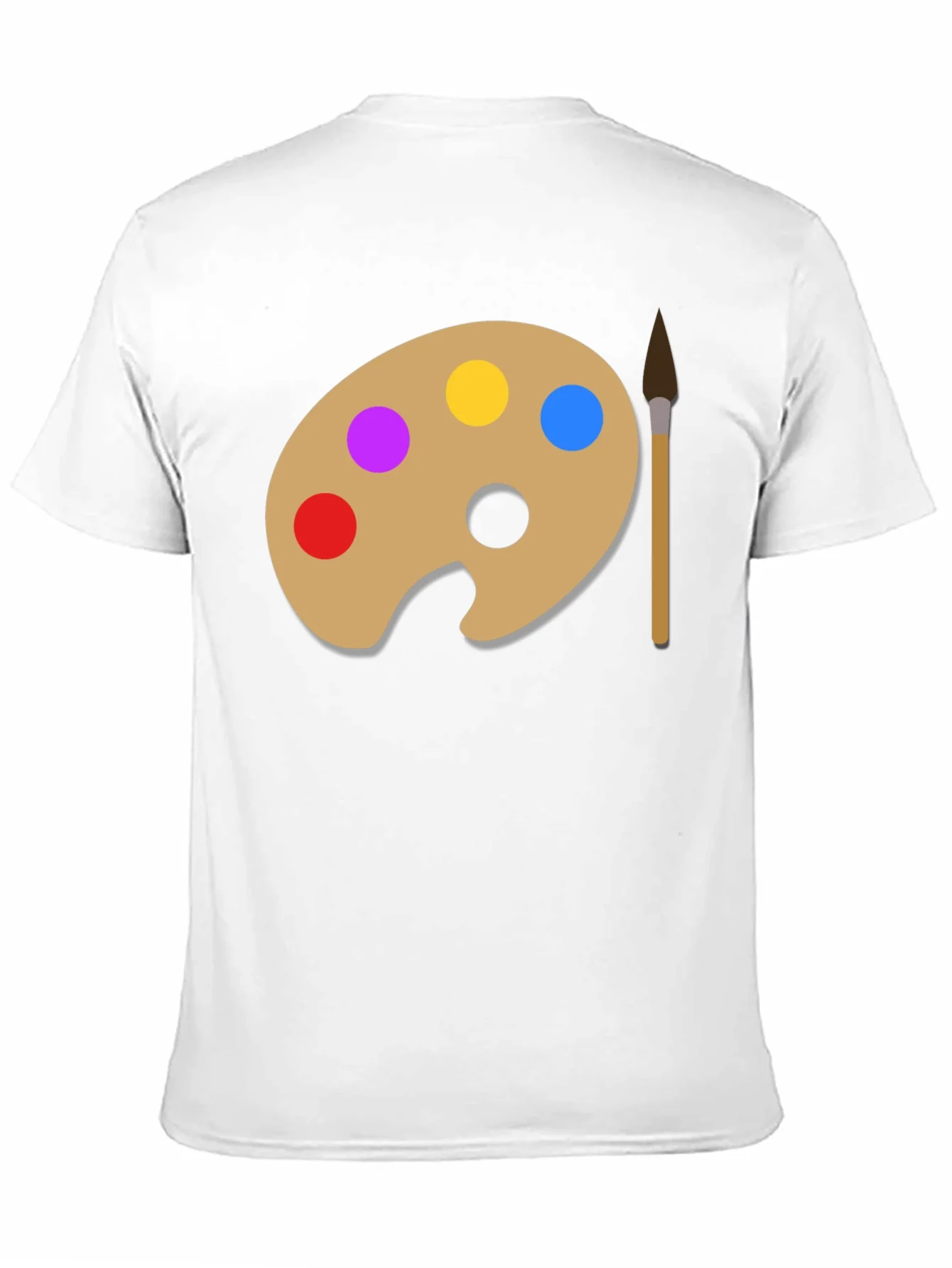 Camiseta Negra con Paleta de Pintor Art¨ªstica
