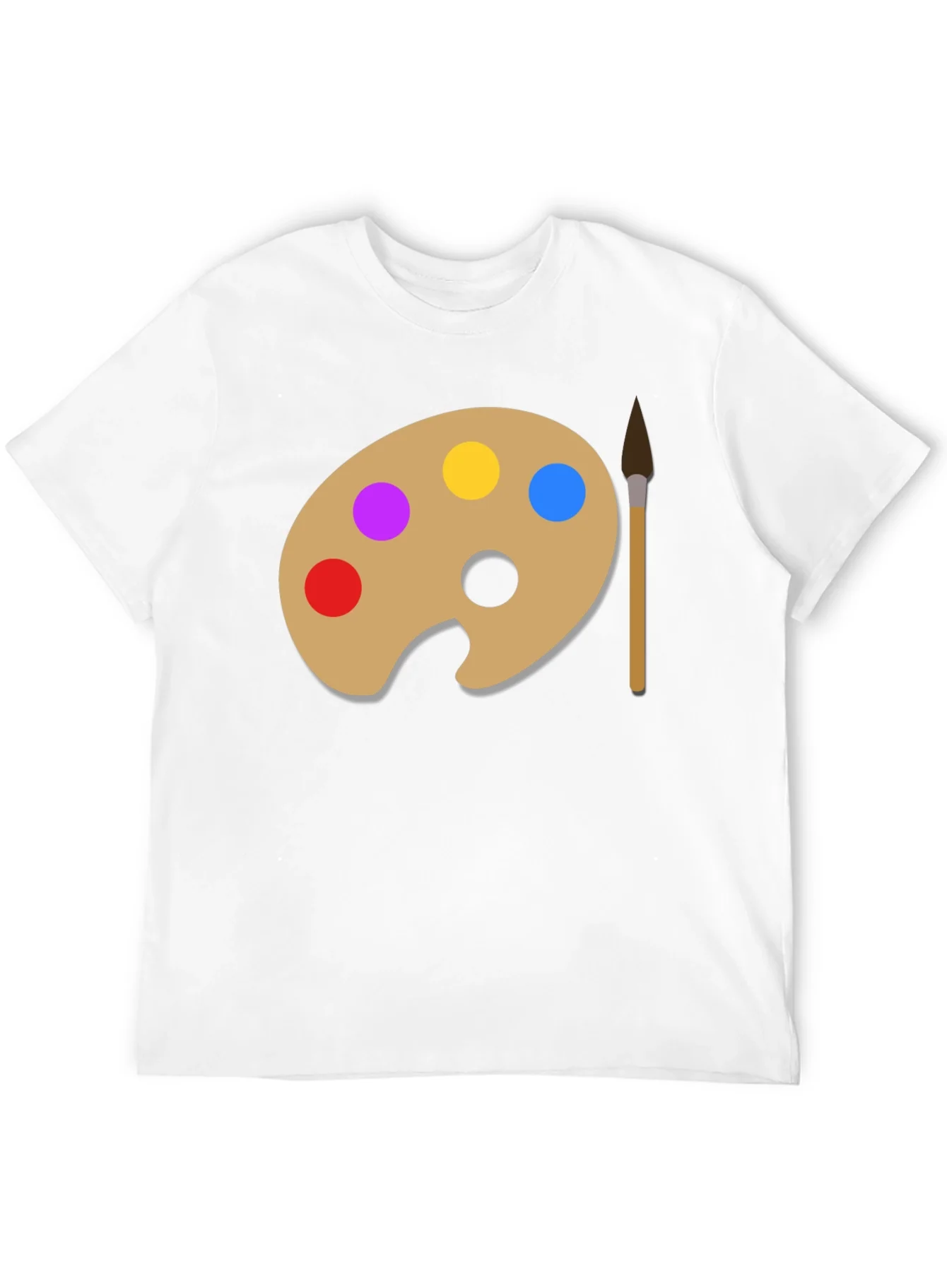 Camiseta Negra con Paleta de Pintor Art¨ªstica