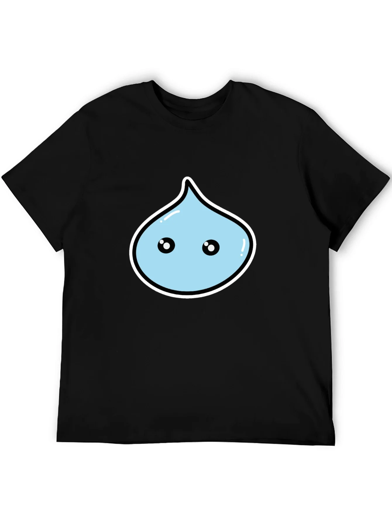 Rebbecca Kawaii Droplet Graphic Black T-Shirt