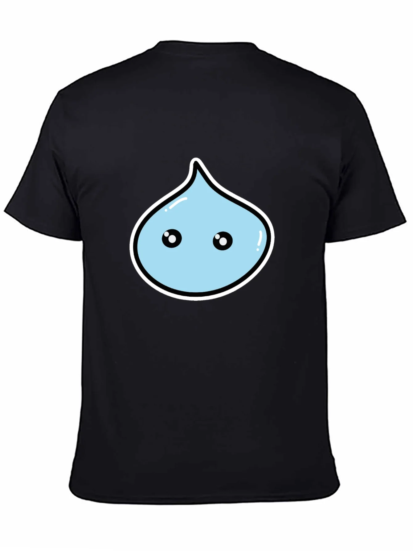 Rebbecca Kawaii Droplet Graphic Black T-Shirt