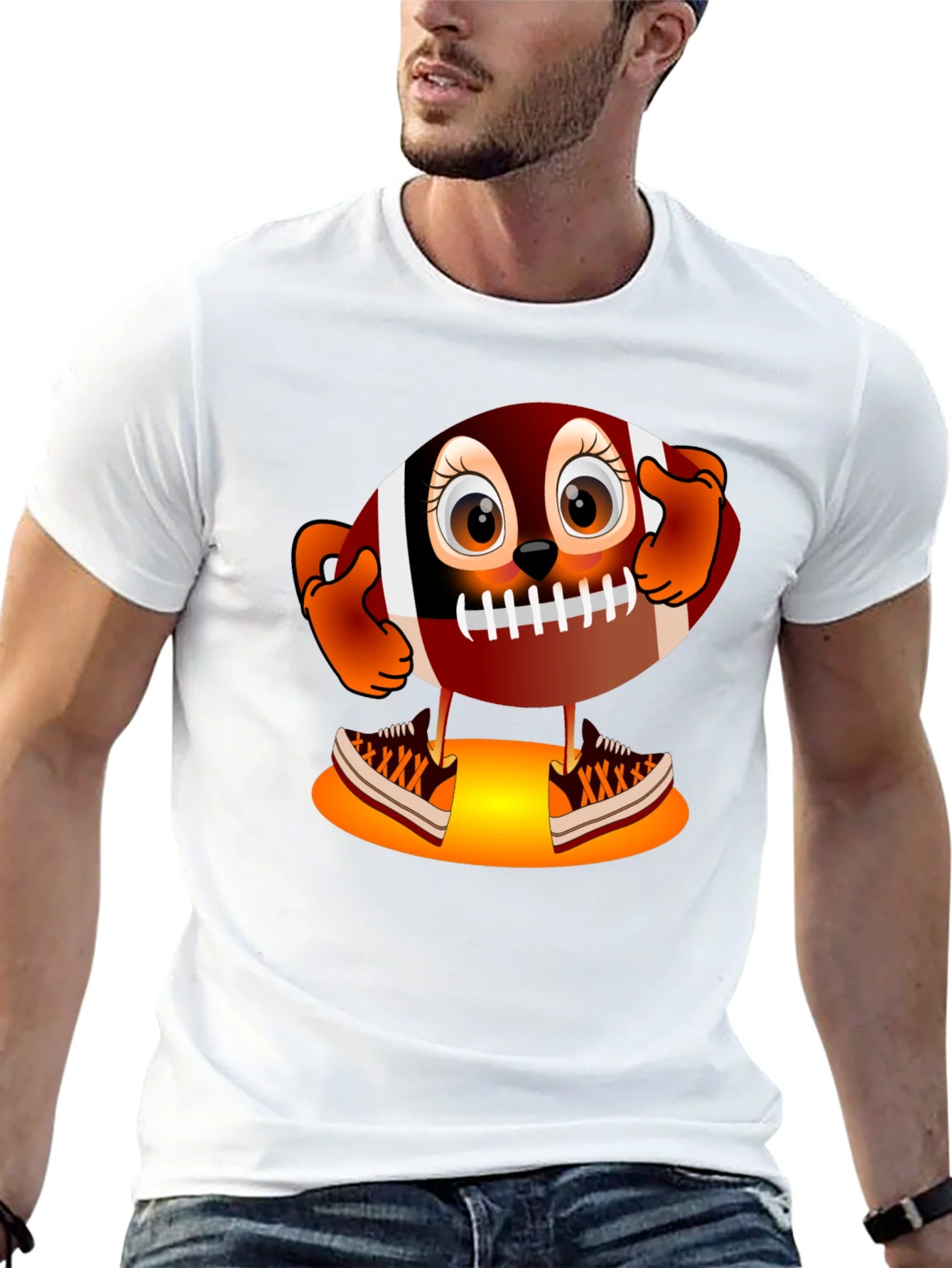 Rebbecca Football Character Graphic T-Shirt - Unique Design
