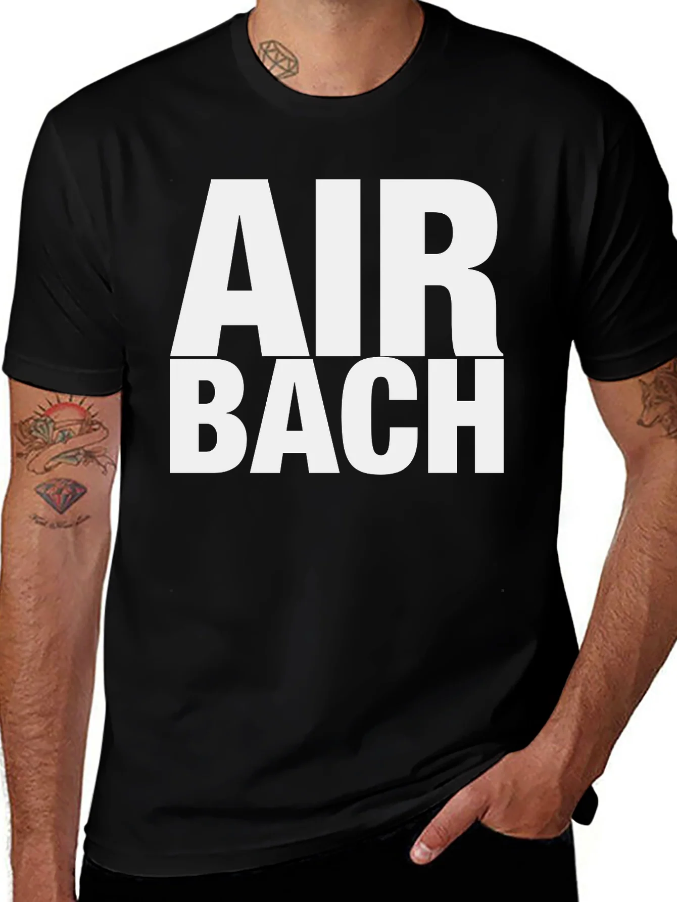 Camiseta Negra Air Bach - Estilo ¨²nico