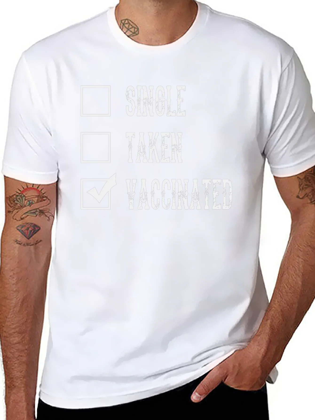 Rebbecca Single Taken Vaccinated T-Shirt Novelty Tee