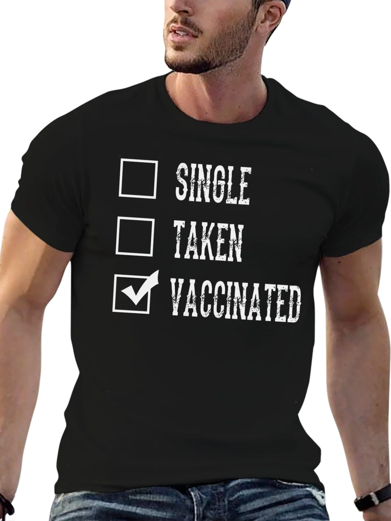 Rebbecca Single Taken Vaccinated T-Shirt Novelty Tee