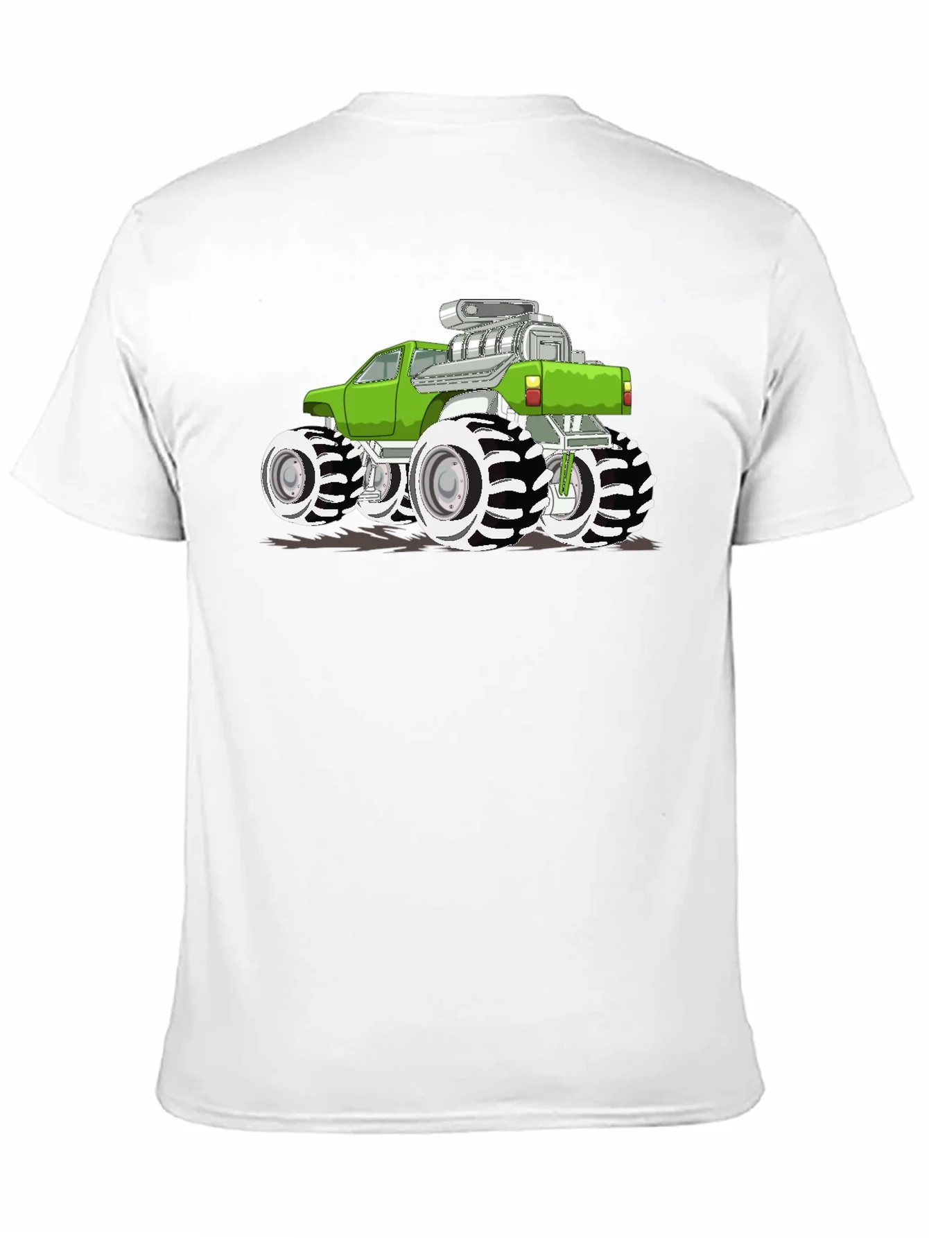 Camiseta Negra con Dise?o de Camioneta Monstruo