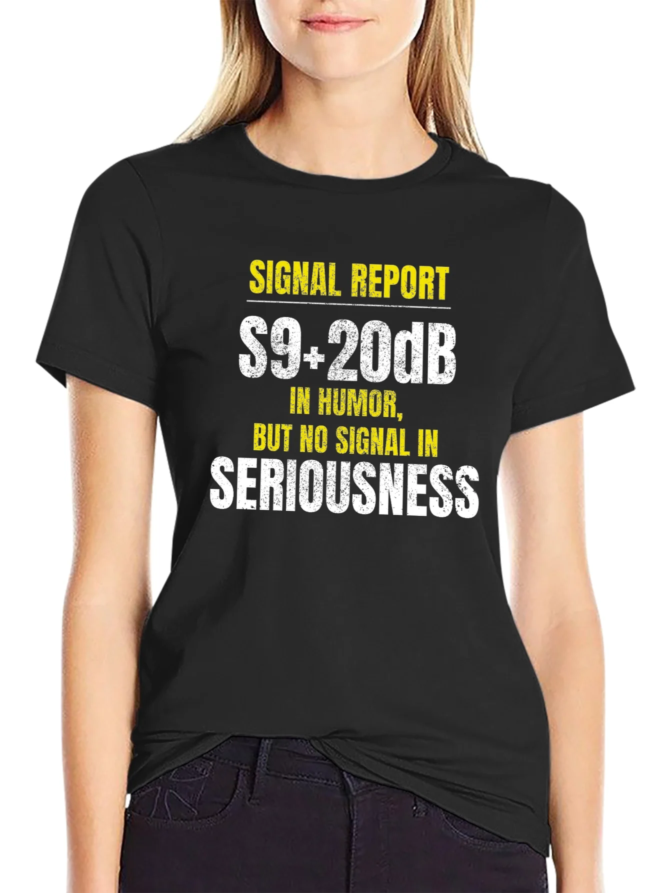Rebbecca Funny Ham Radio T-Shirt - S9+20dB Humor
