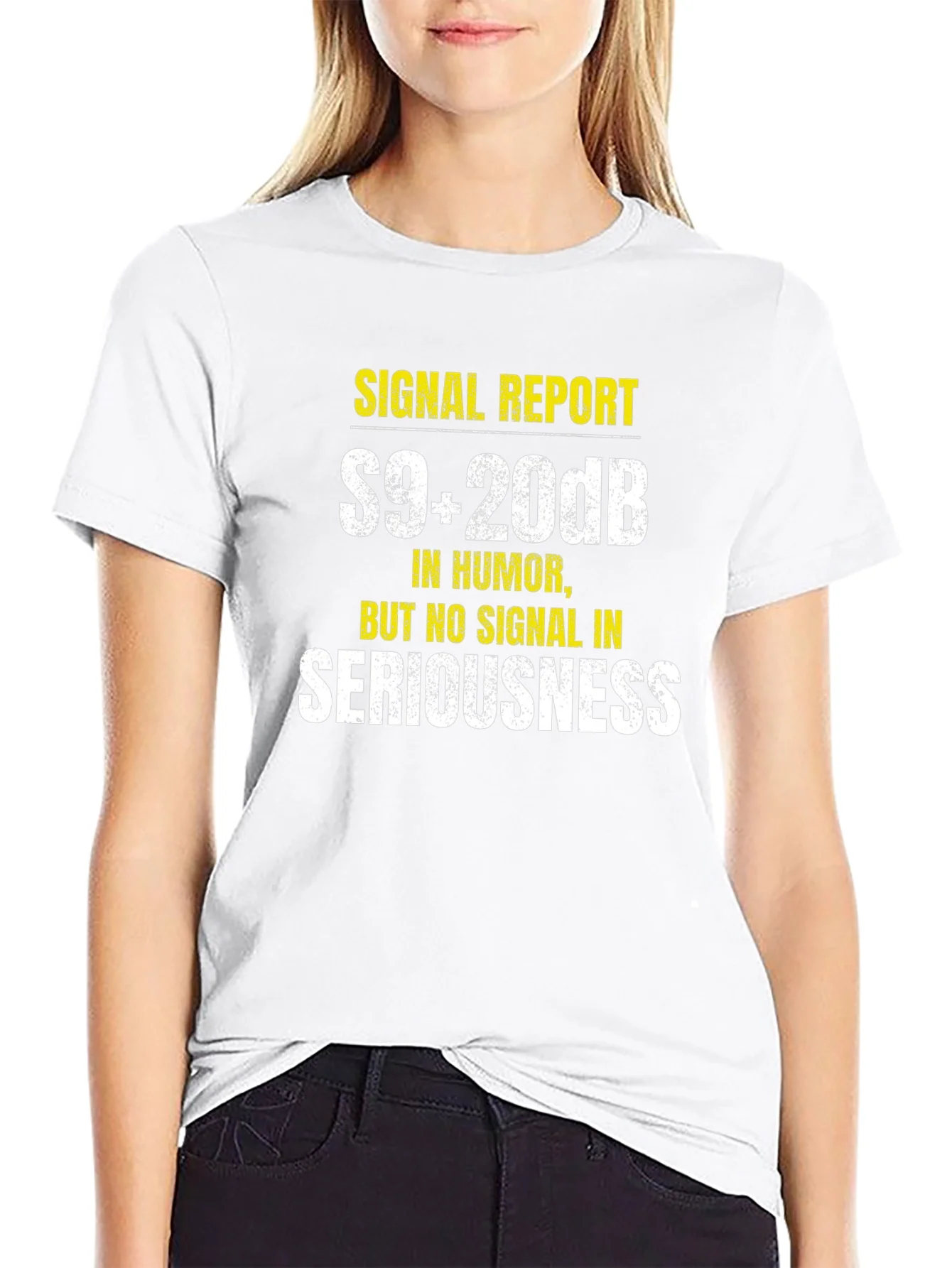 Rebbecca Funny Ham Radio T-Shirt - S9+20dB Humor