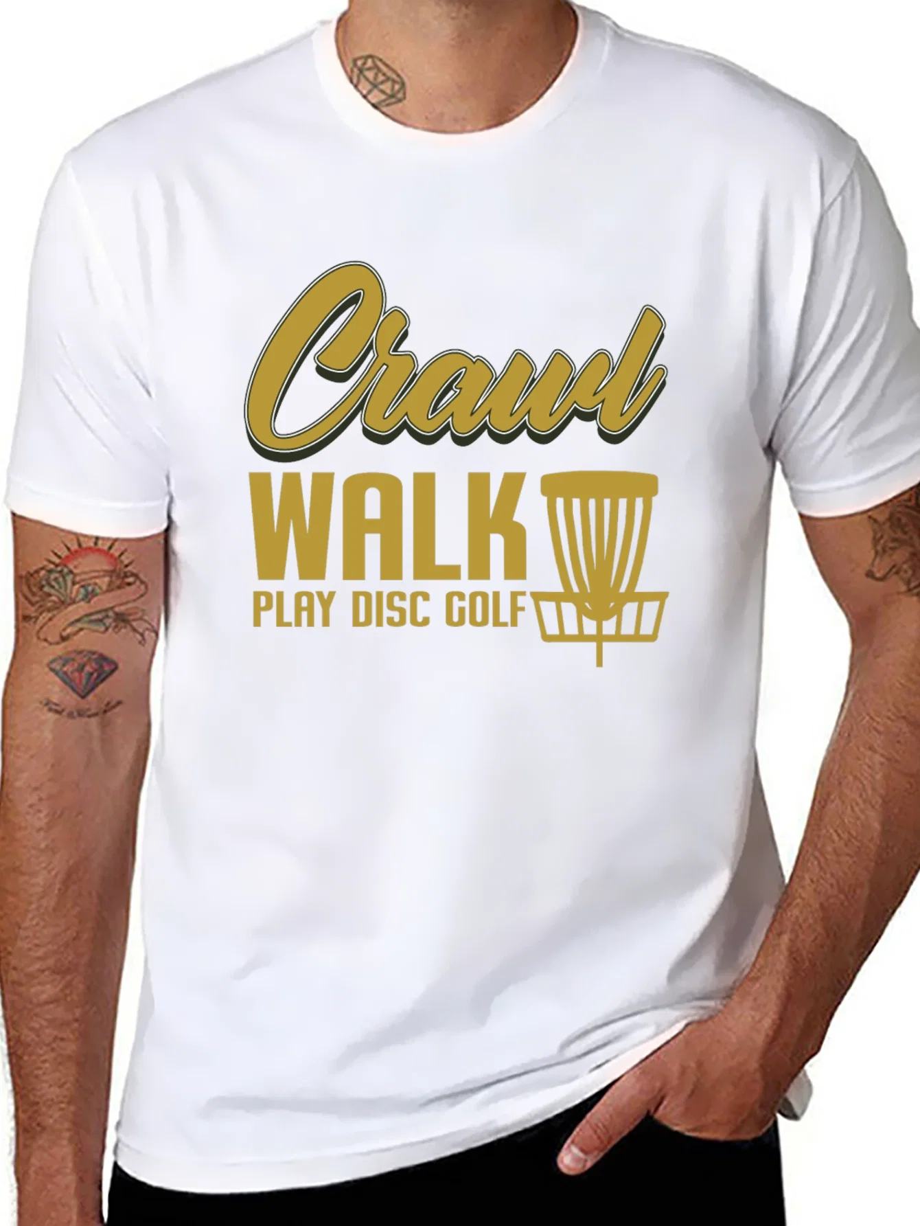 Rebbecca Crawl Walk Play Disc Golf T-Shirt