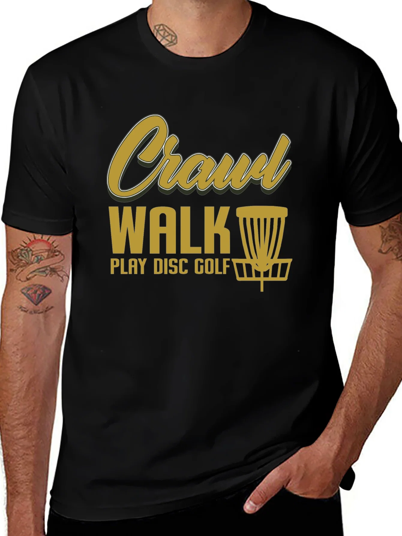 Rebbecca Crawl Walk Play Disc Golf T-Shirt