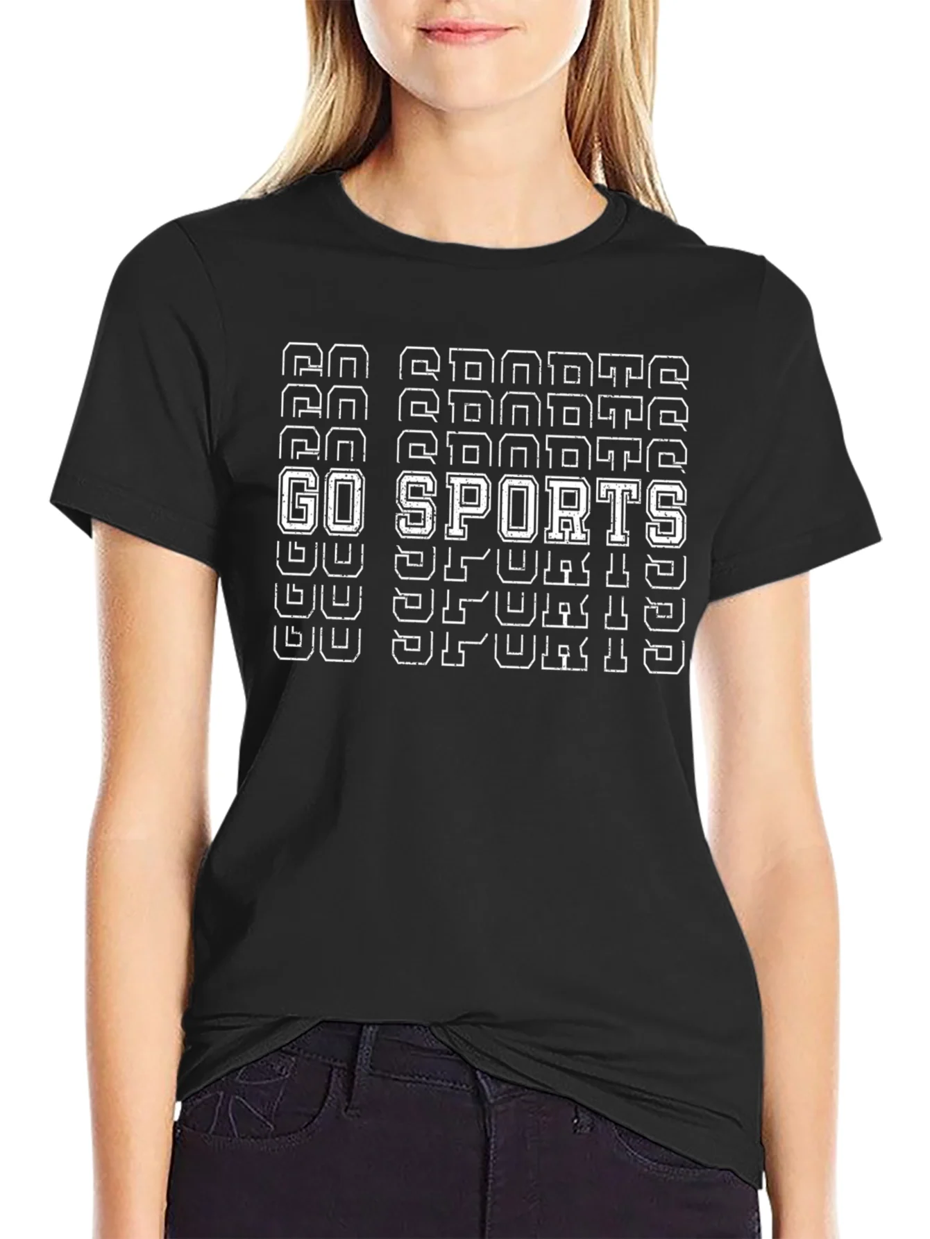 Rebbecca Go Sports T-Shirt - Black Graphic Tee