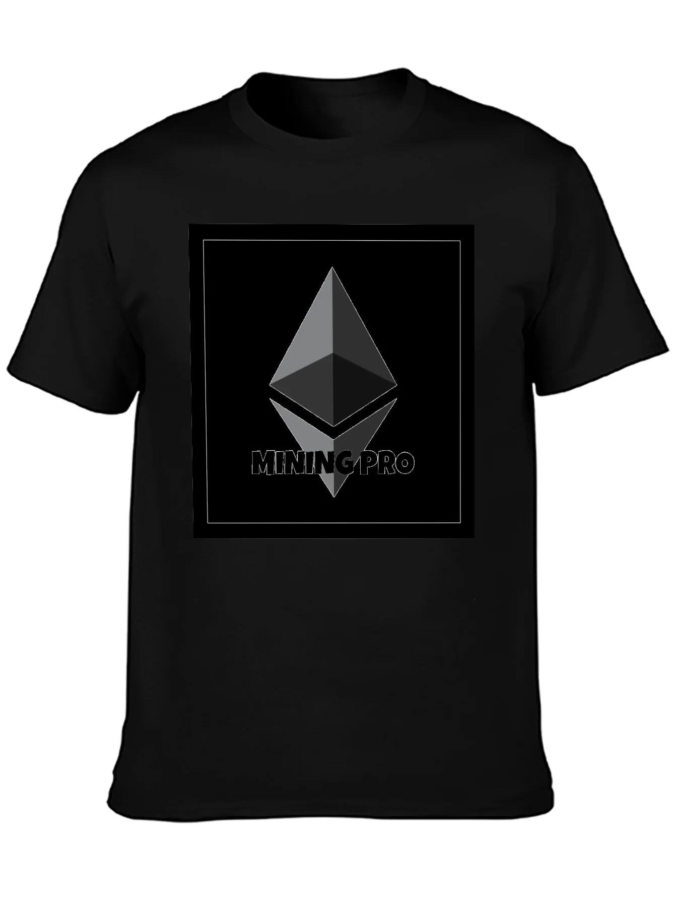 Camiseta Negra Mining Pro - Dise?o Cripto