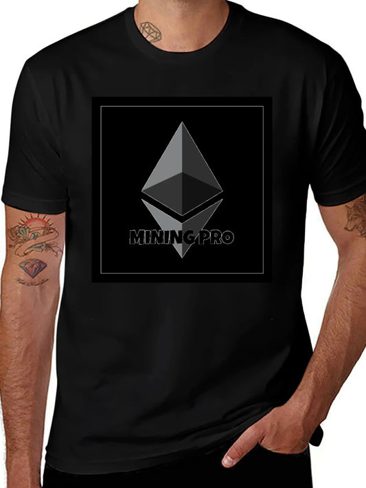 Camiseta Negra Mining Pro - Dise?o Cripto