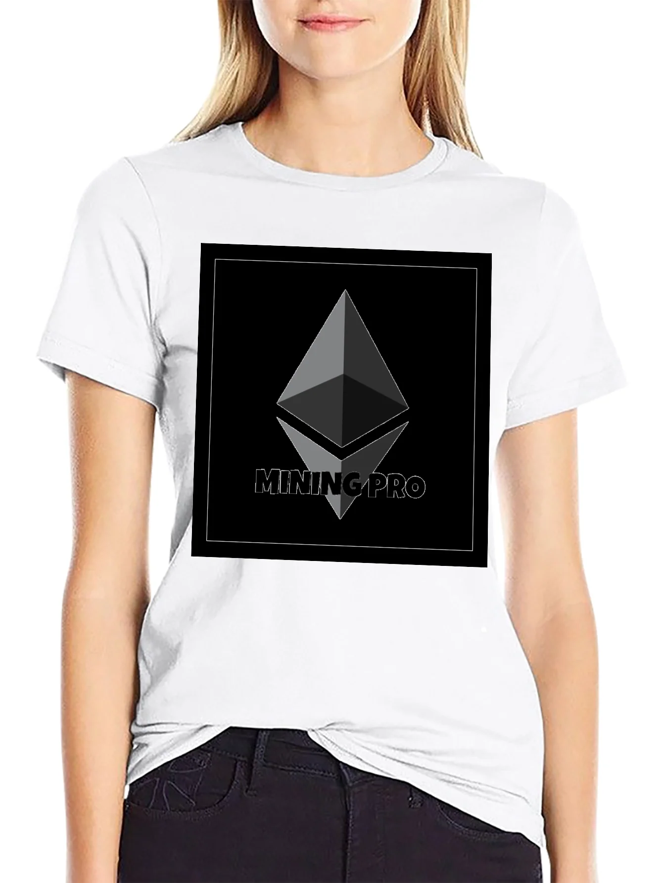 Camiseta Negra Mining Pro - Dise?o Cripto