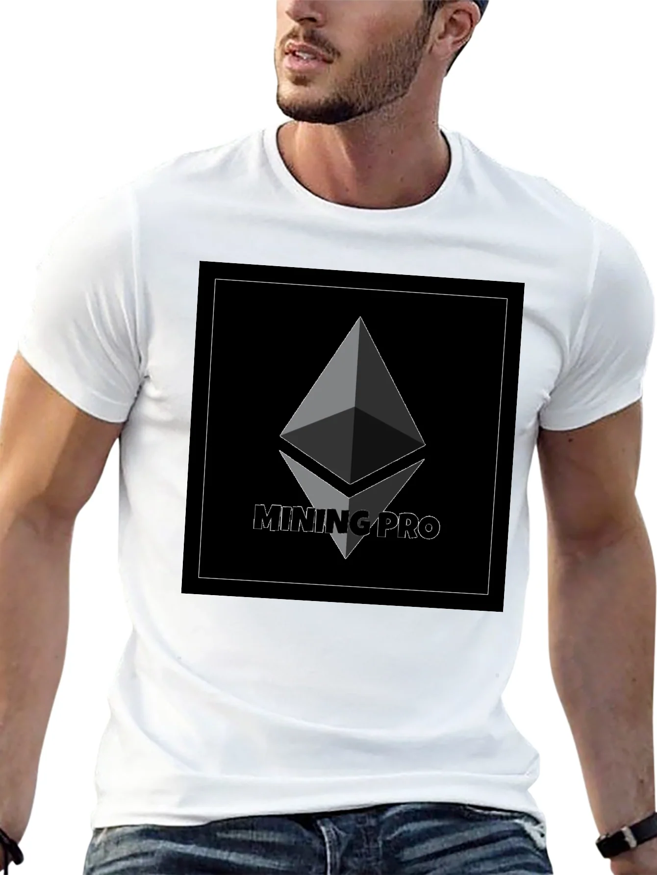 Camiseta Negra Mining Pro - Dise?o Cripto