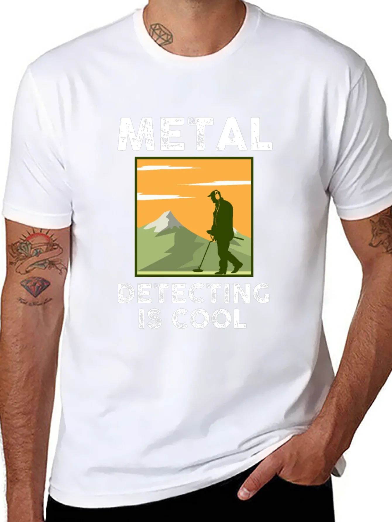 Camiseta Negra: Metal Detecting Is Cool