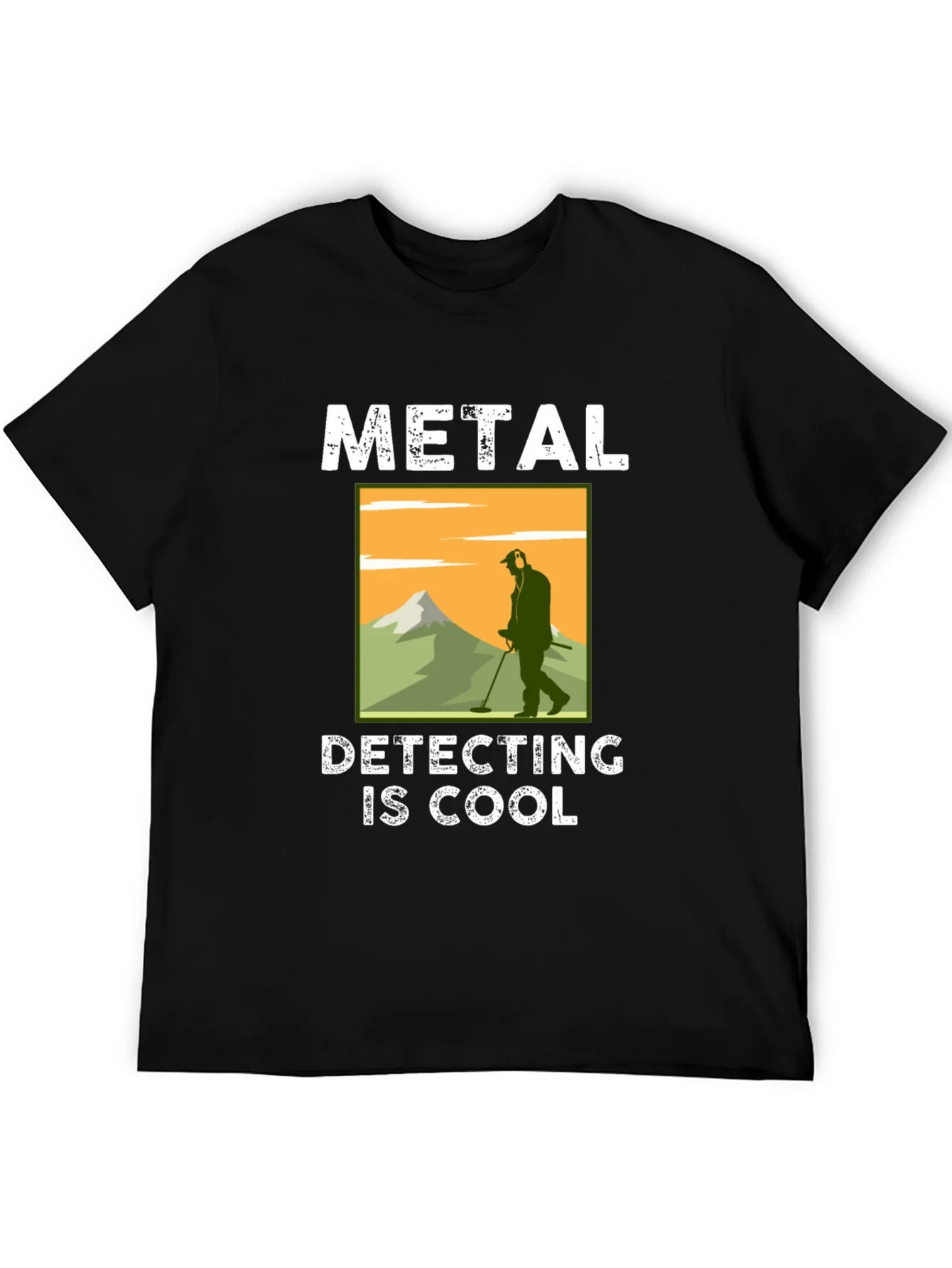 Camiseta Negra: Metal Detecting Is Cool