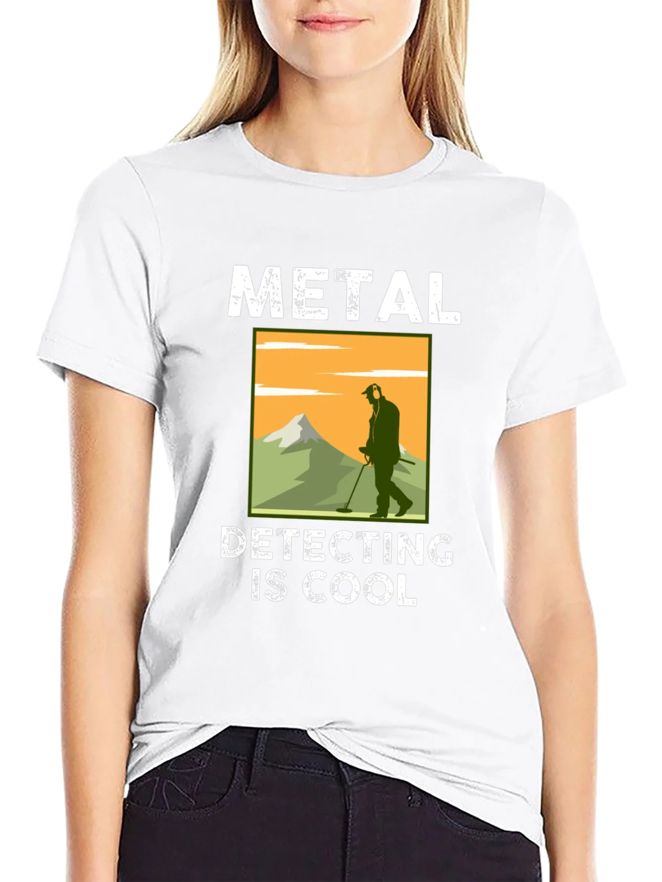 Camiseta Negra: Metal Detecting Is Cool