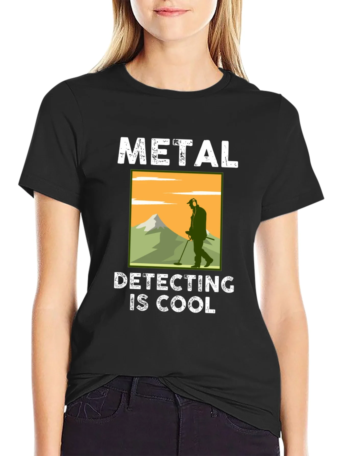 Camiseta Negra: Metal Detecting Is Cool