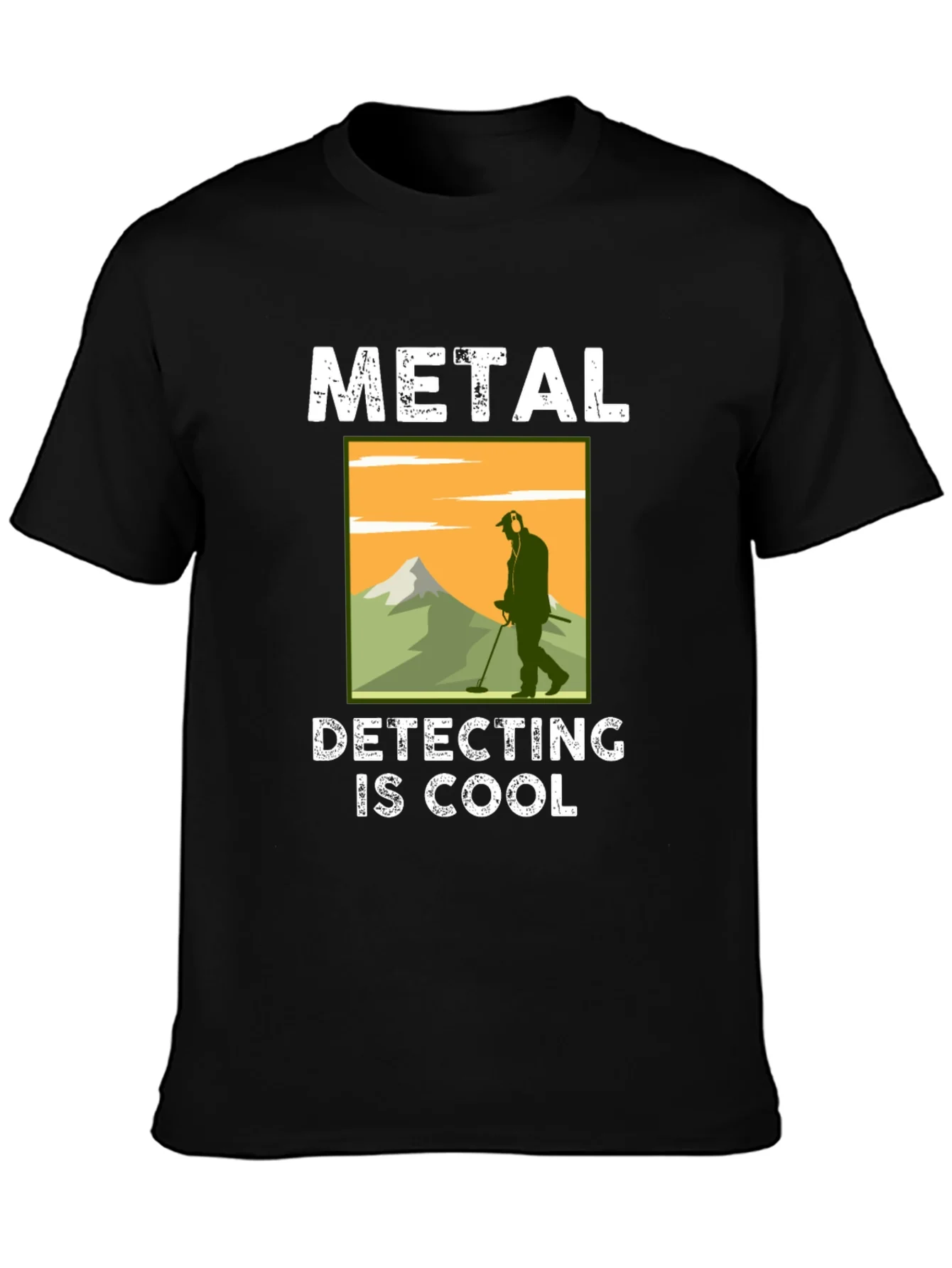 Camiseta Negra: Metal Detecting Is Cool