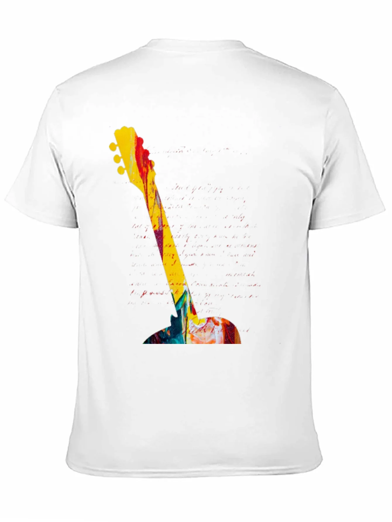Rebbecca Abstract Guitar Graphic Tee - Bold Artistic Design