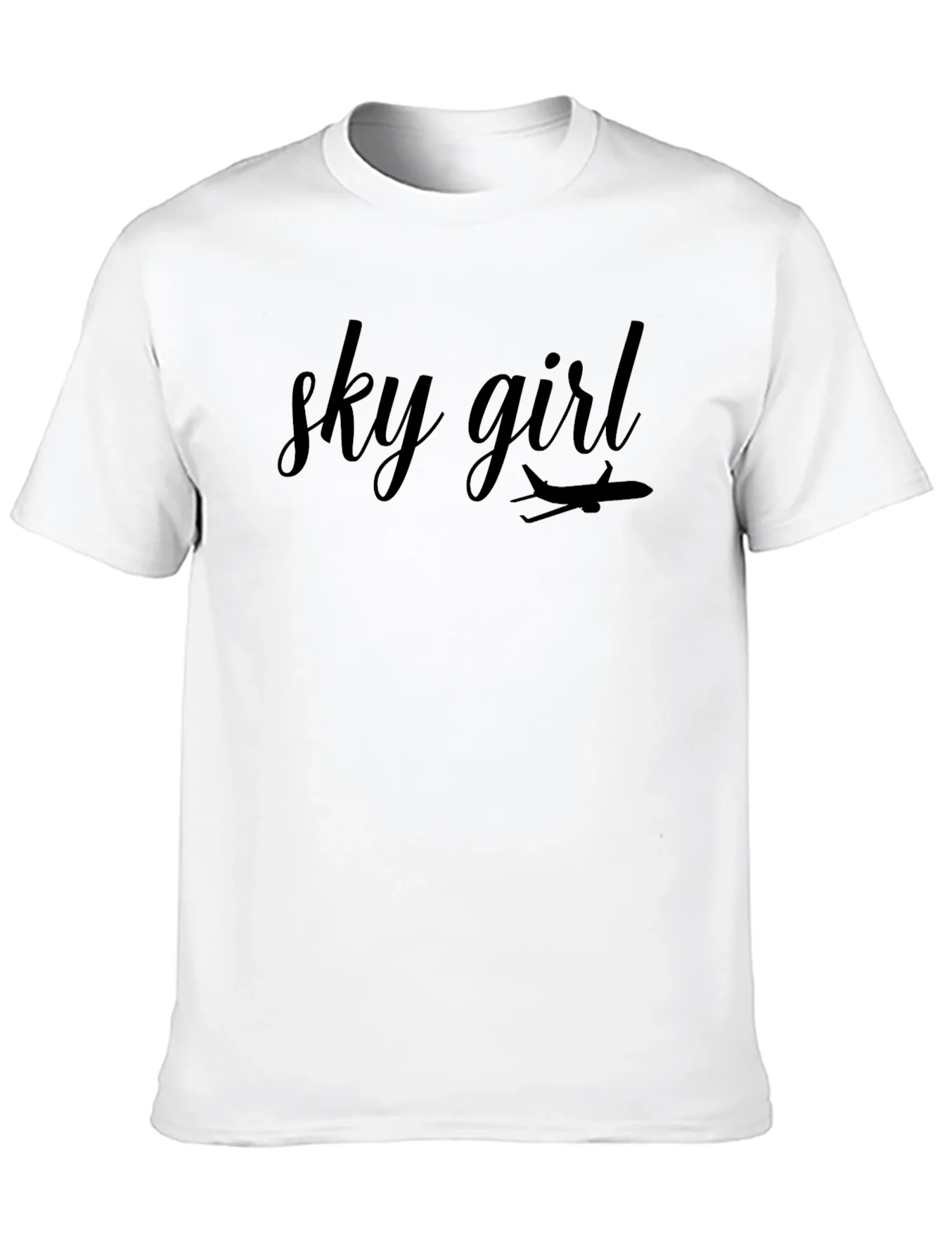 Camiseta Negra Sky Girl para Amantes de la Aviaci¨®n