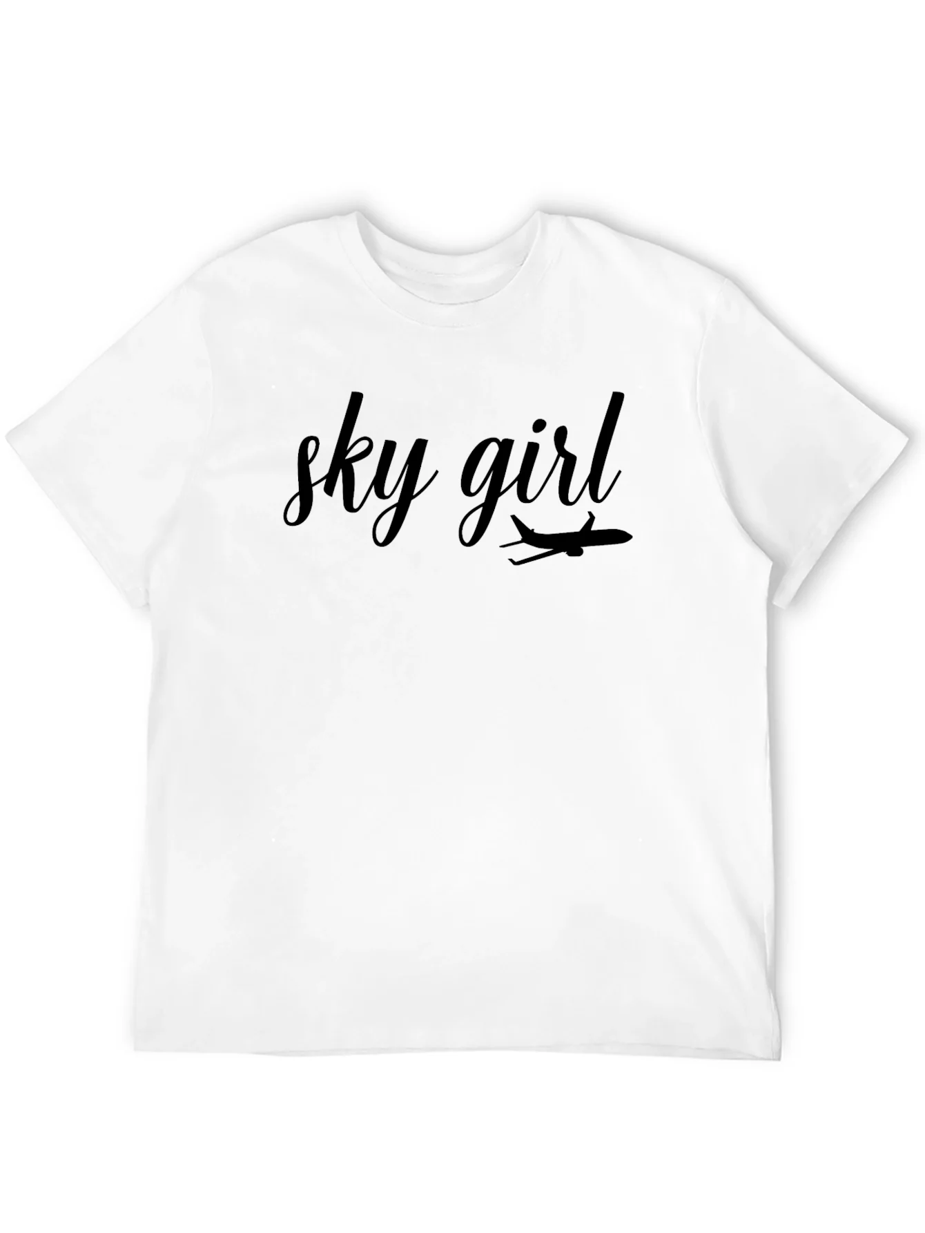 Camiseta Negra Sky Girl para Amantes de la Aviaci¨®n