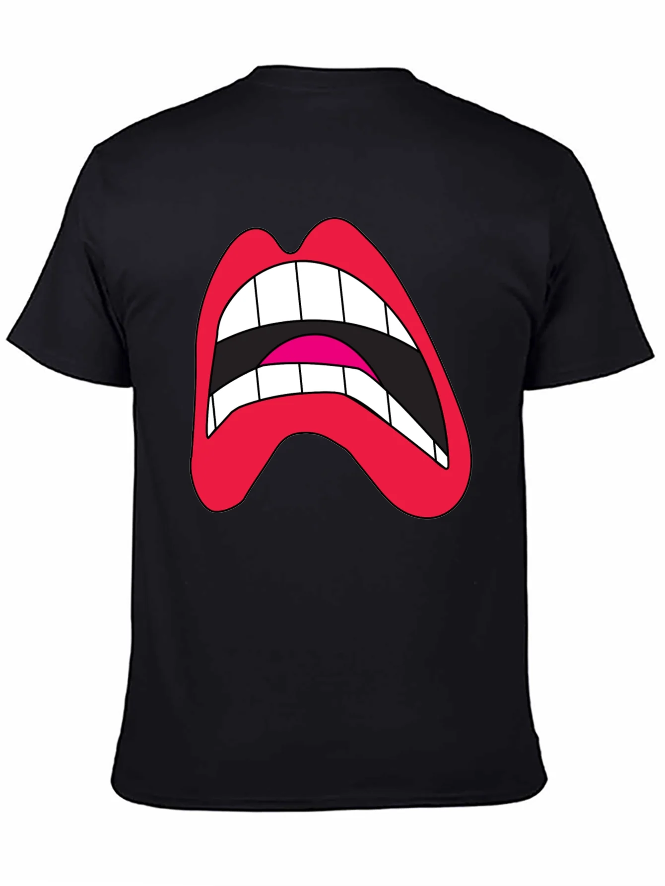 Rebbecca Loud Mouth Graphic Tee - Black Cotton Blend