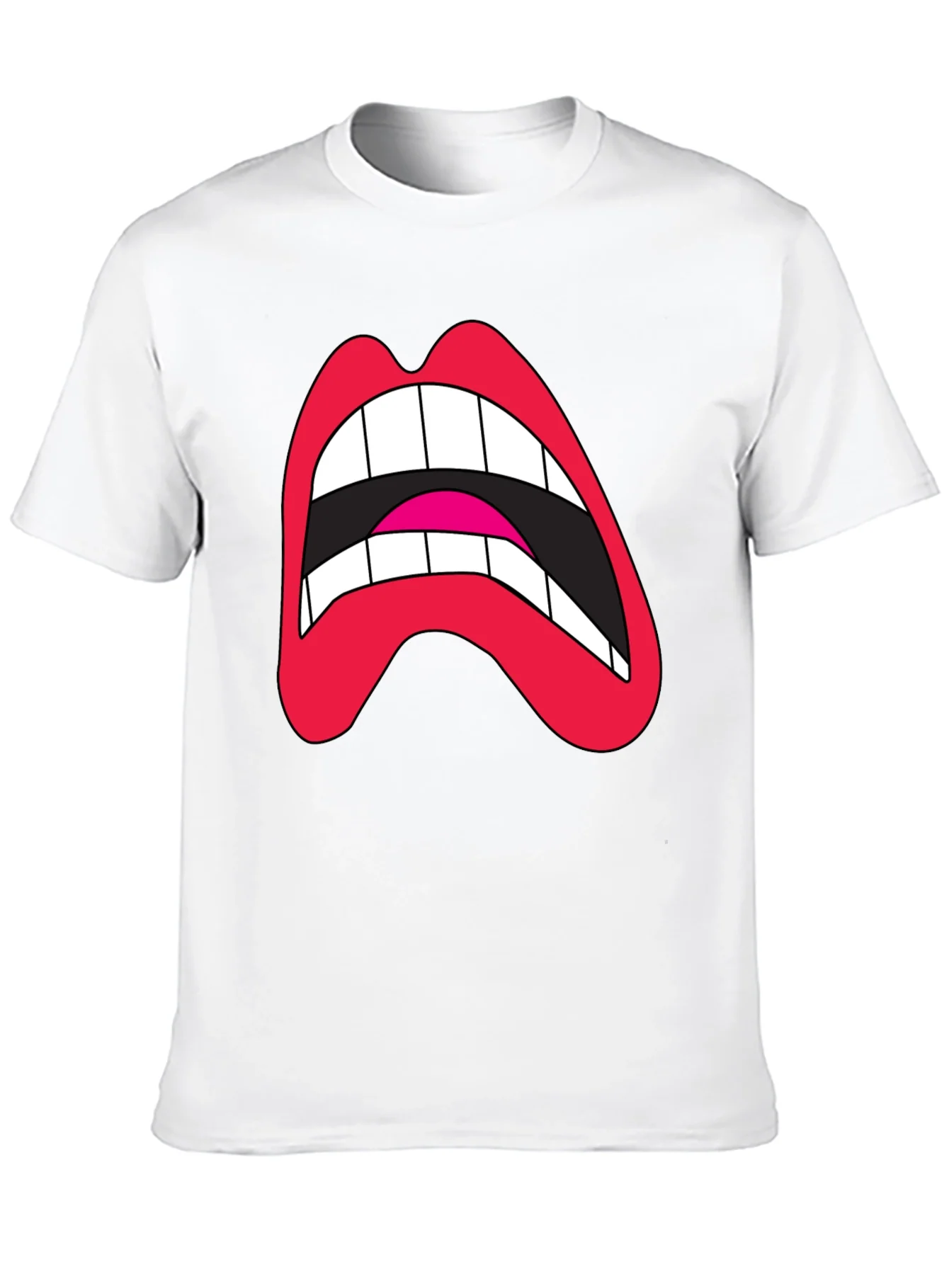Rebbecca Loud Mouth Graphic Tee - Black Cotton Blend