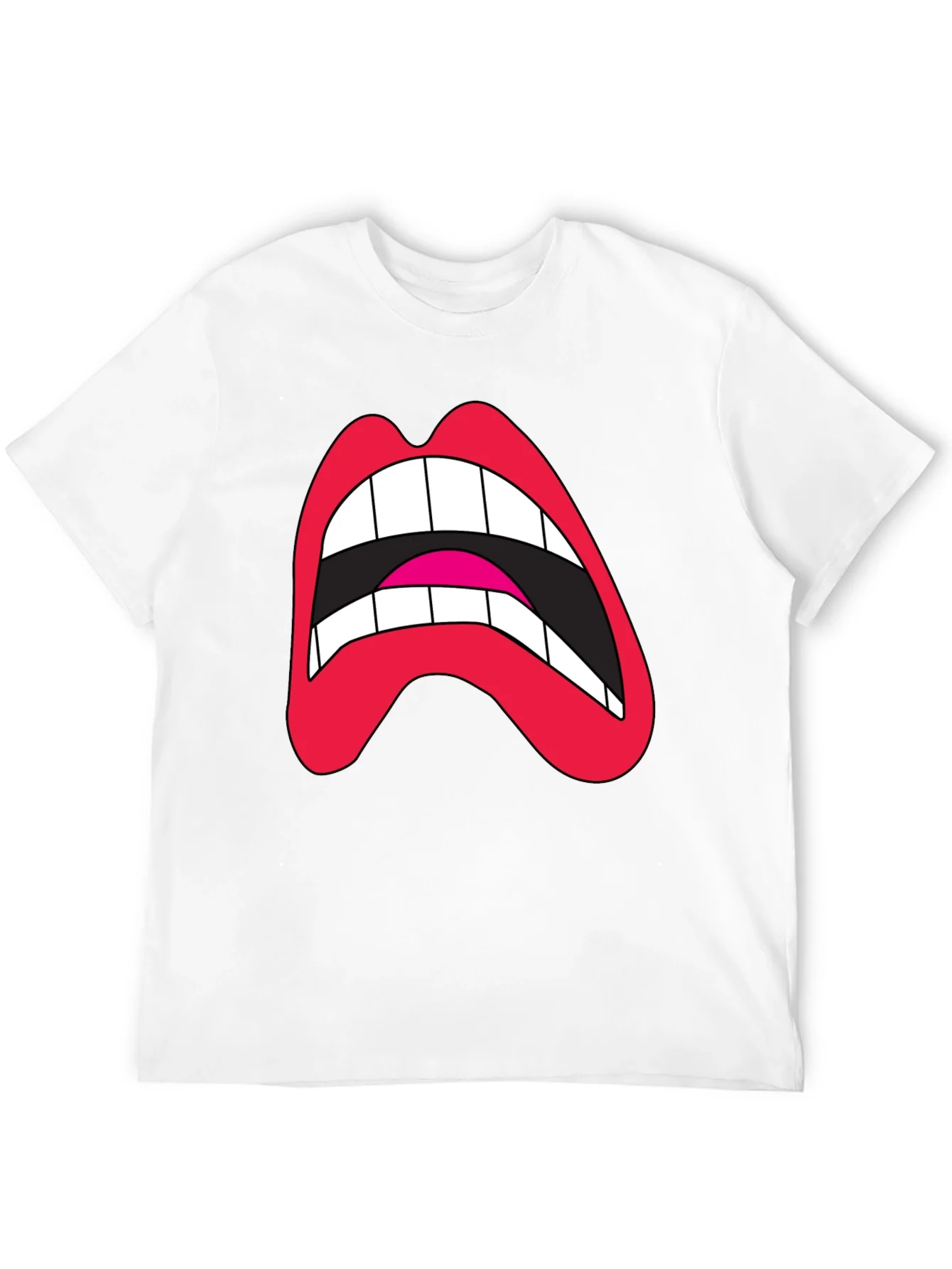Rebbecca Loud Mouth Graphic Tee - Black Cotton Blend