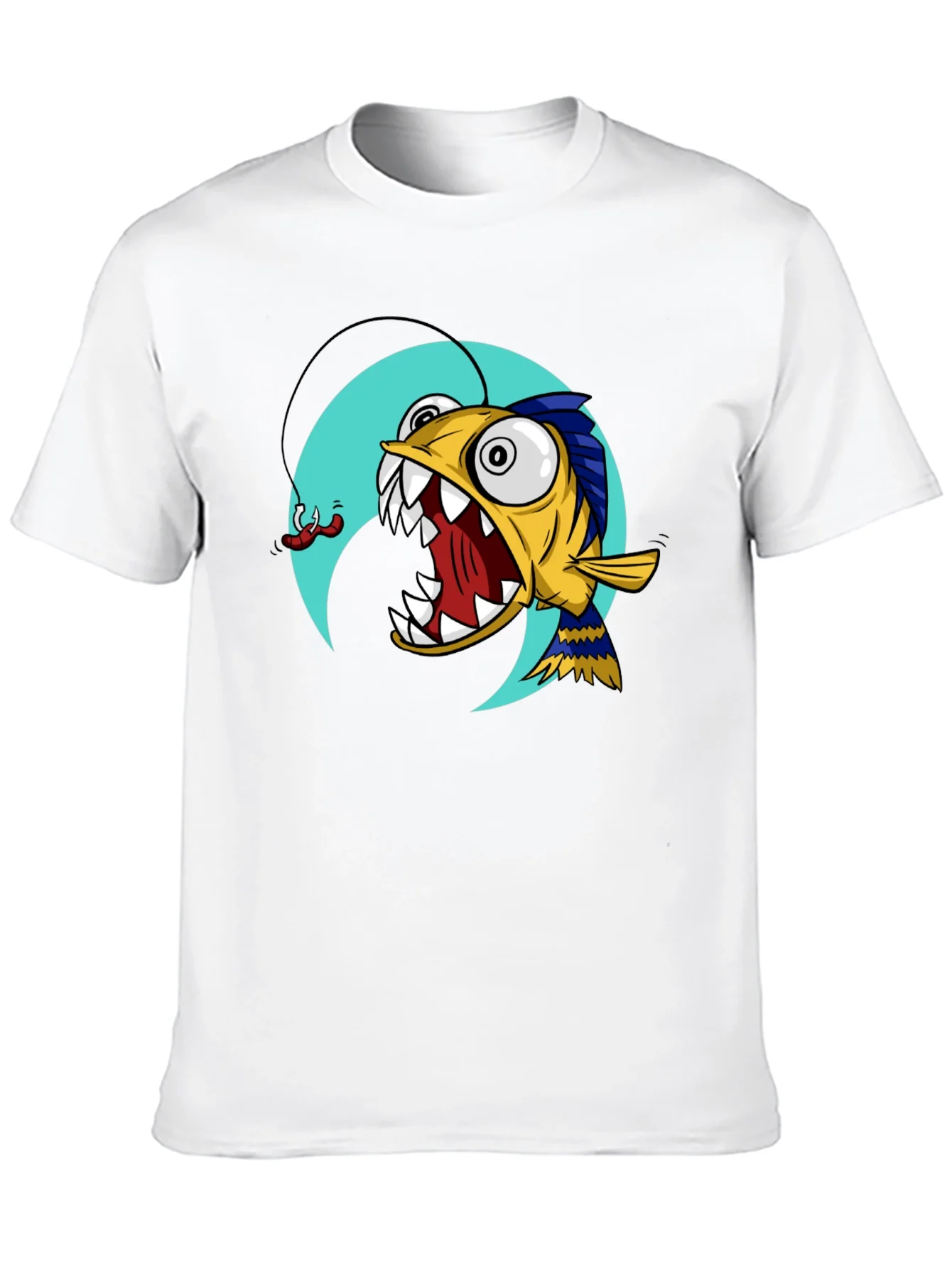 Rebbecca Angler Fish Graphic T-Shirt - Black Cotton Tee