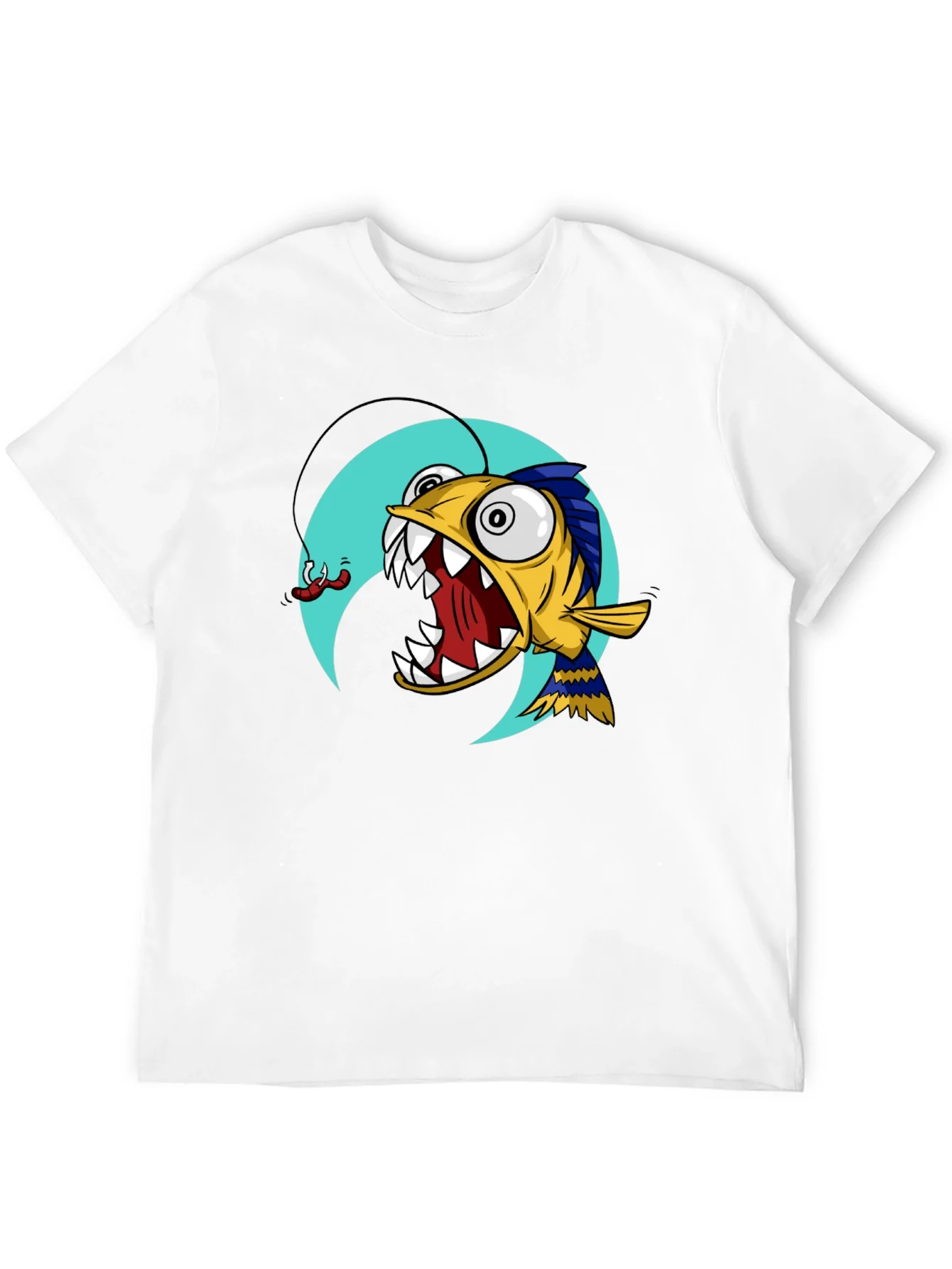 Rebbecca Angler Fish Graphic T-Shirt - Black Cotton Tee