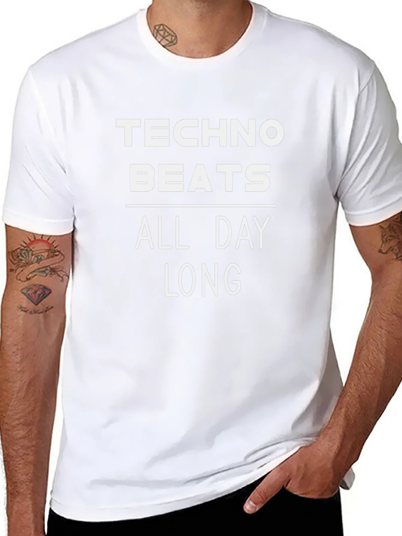 Rebbecca Techno Beats All Day Long Graphic Tee