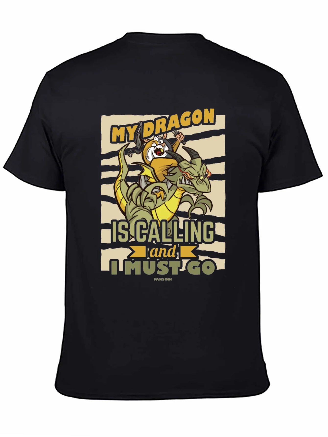 Camiseta Negra My Dragon is Calling