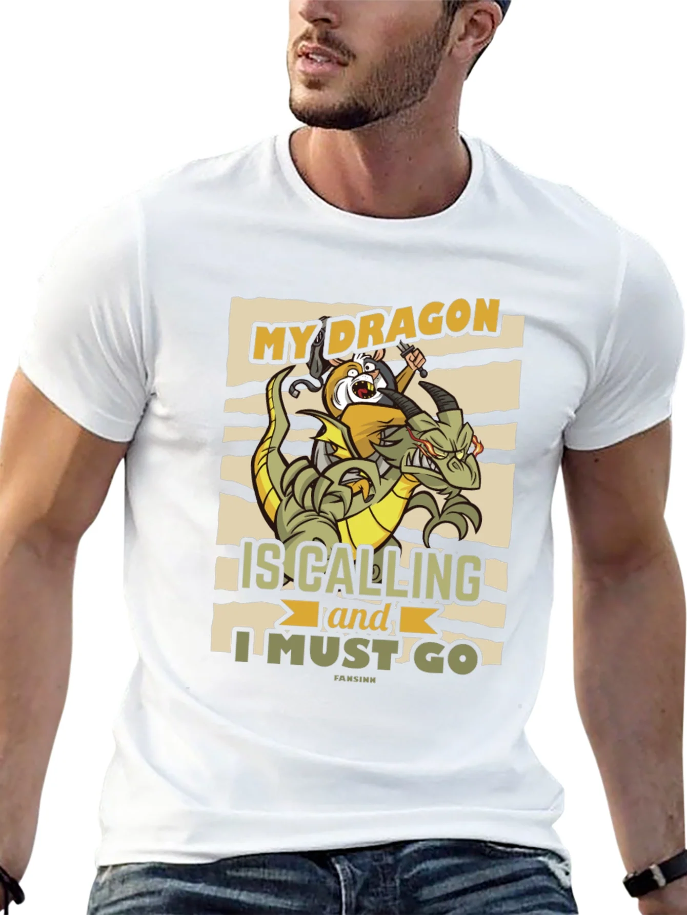 Camiseta Negra My Dragon is Calling