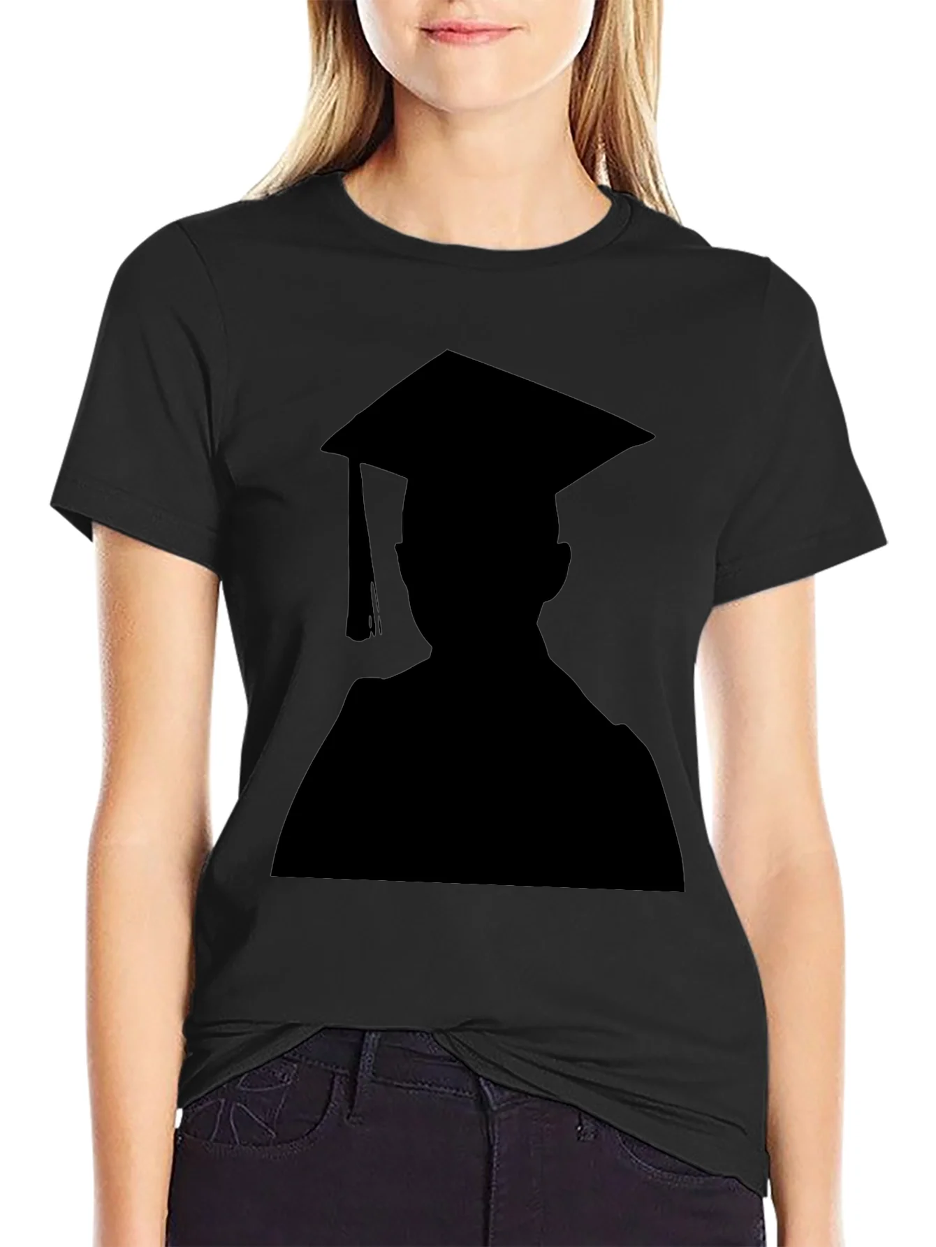 Rebbecca Graduation Silhouette Black T-Shirt