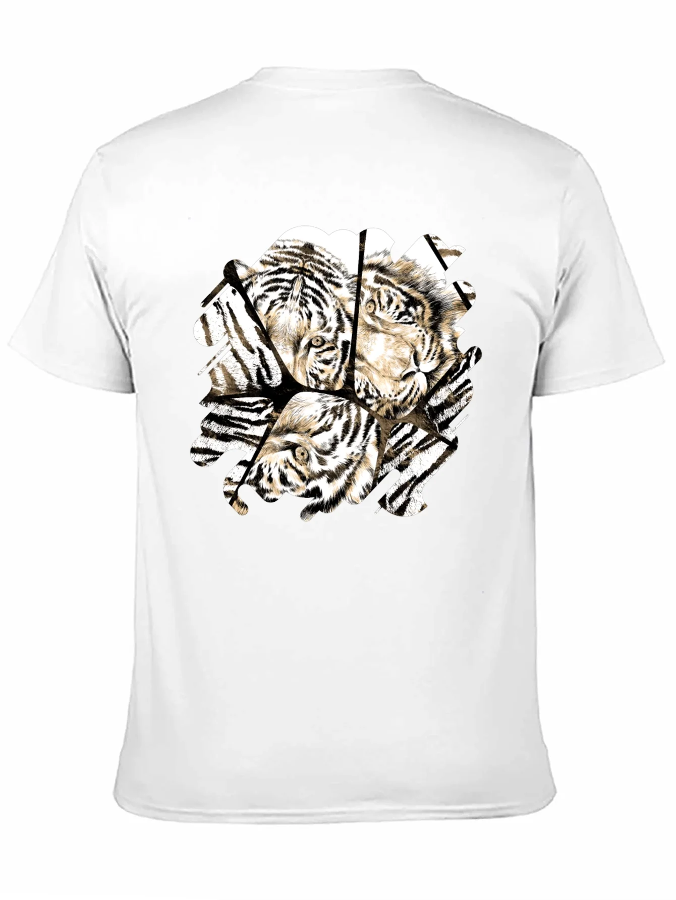 Rebbecca Tiger Graphic Black T-Shirt for Men