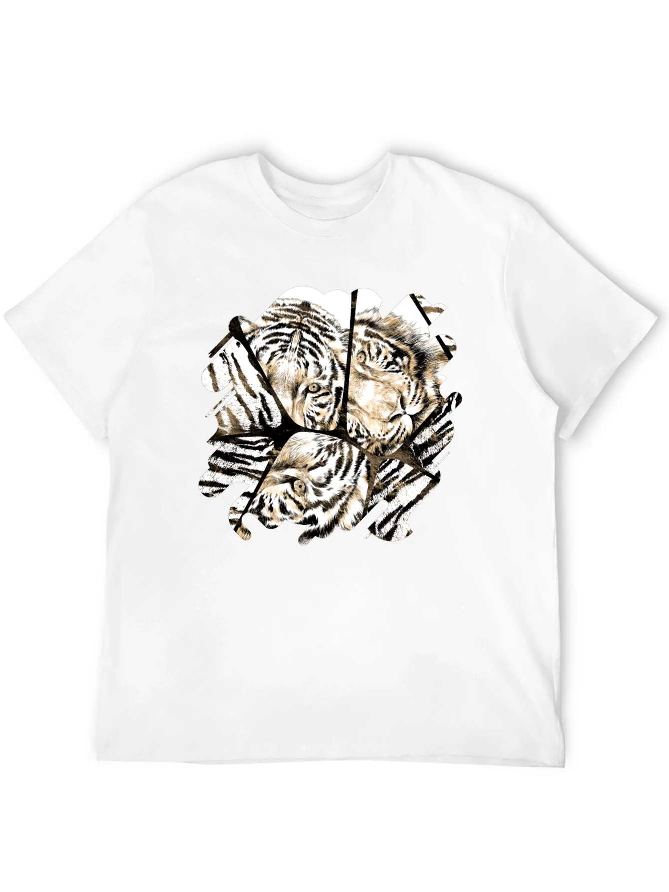 Rebbecca Tiger Graphic Black T-Shirt for Men