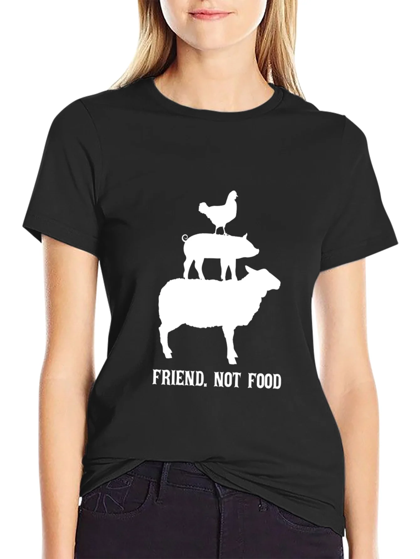Camiseta Vegana Amigo no comida