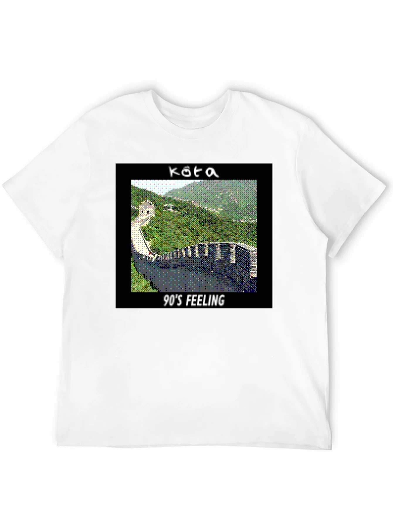 Camiseta Negra con Dise?o Retro 90s Feeling