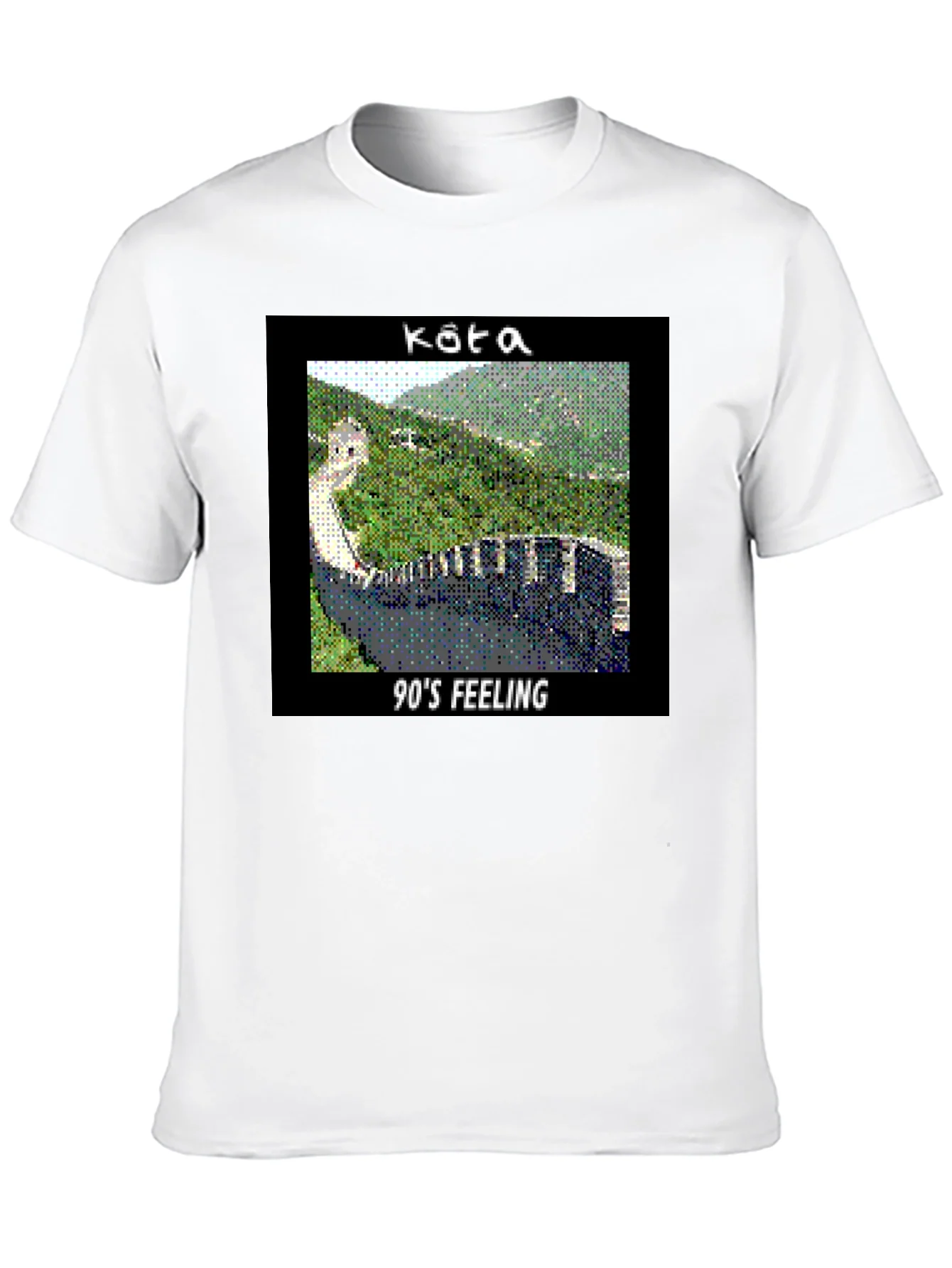 Camiseta Negra con Dise?o Retro 90s Feeling