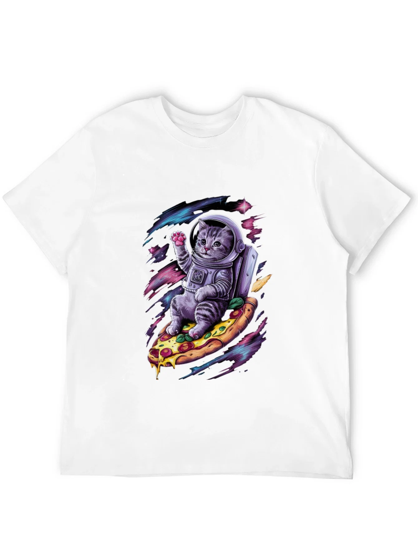 Rebbecca Astronaut Cat Pizza T-Shirt